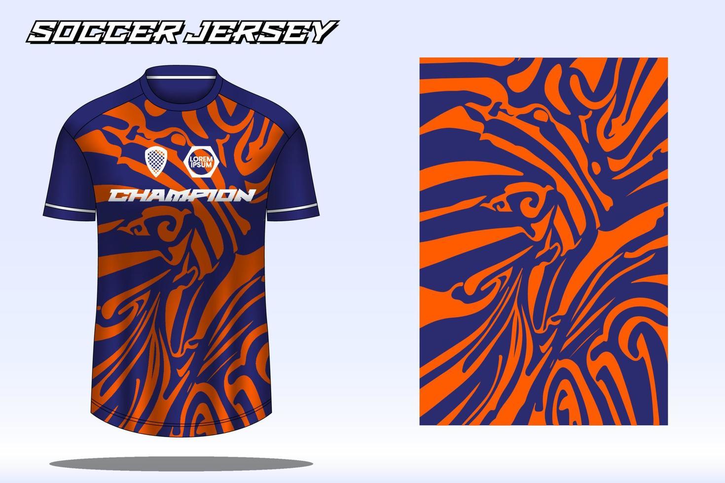 maqueta de diseño de camiseta deportiva de camiseta de fútbol para club de fútbol vector