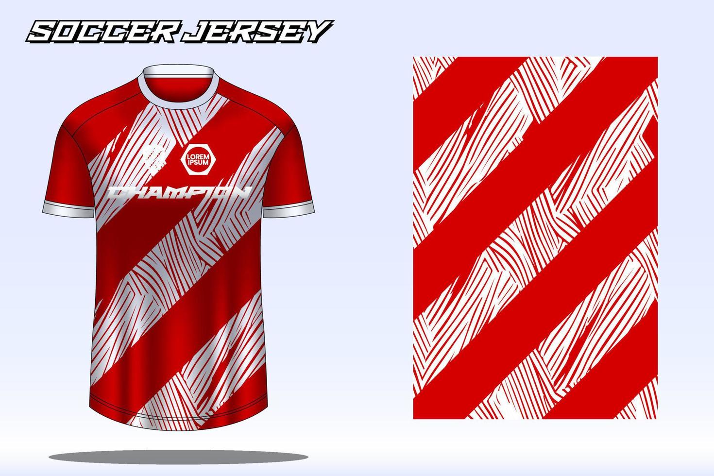 Soccer jersey sport t-shirt design mockup for football club vector