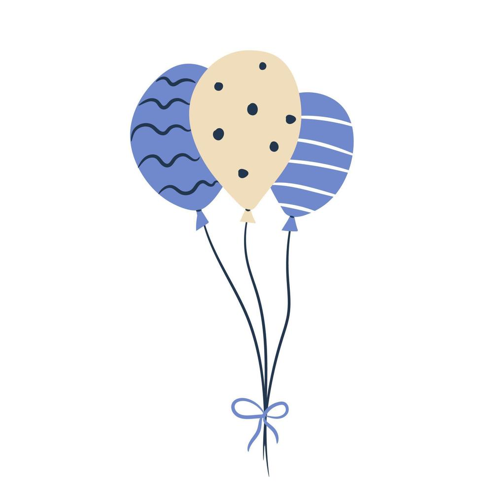 Balloons, vector illustration isolated on white background