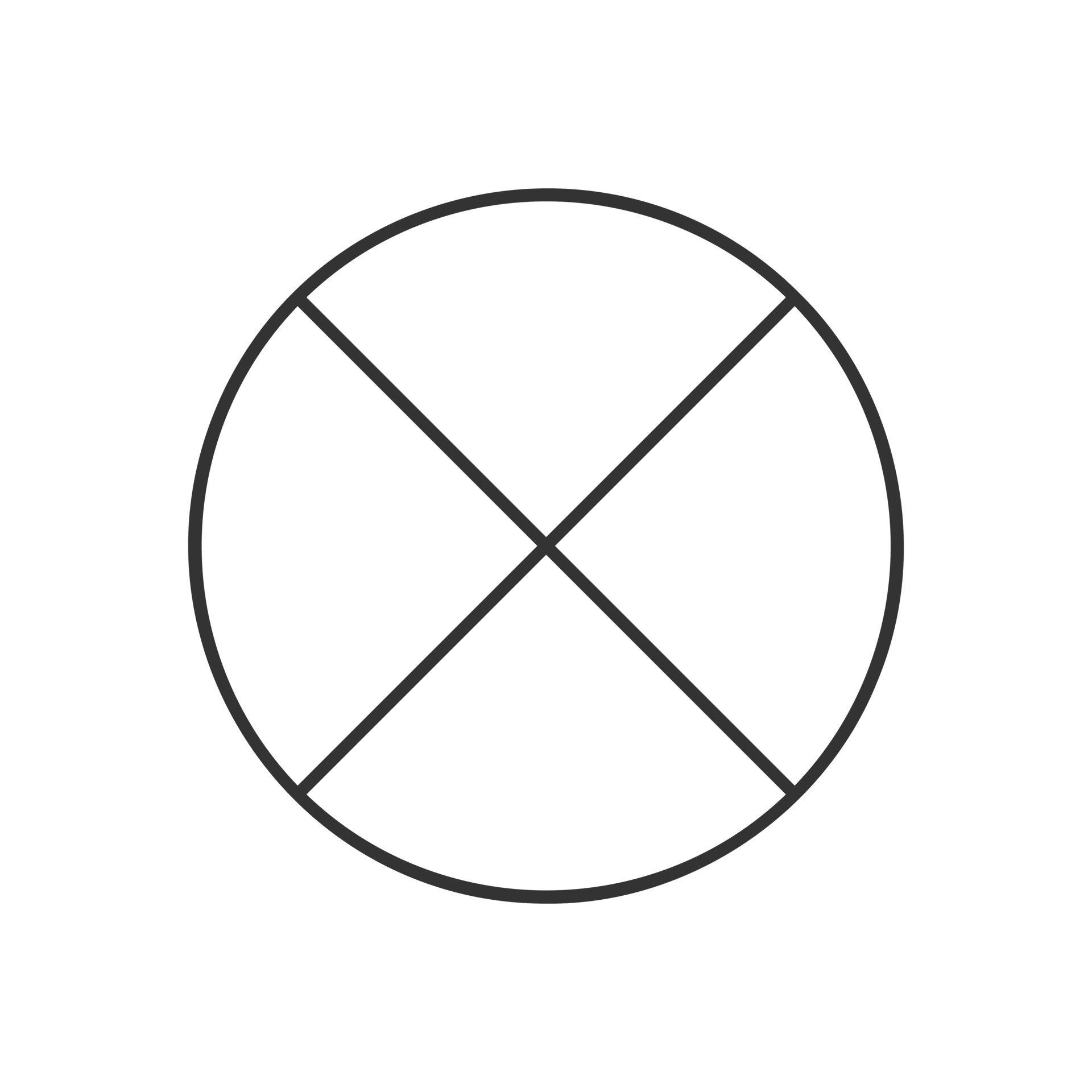 Circle divided in 4 segments isolated on white background. Pie or pizza