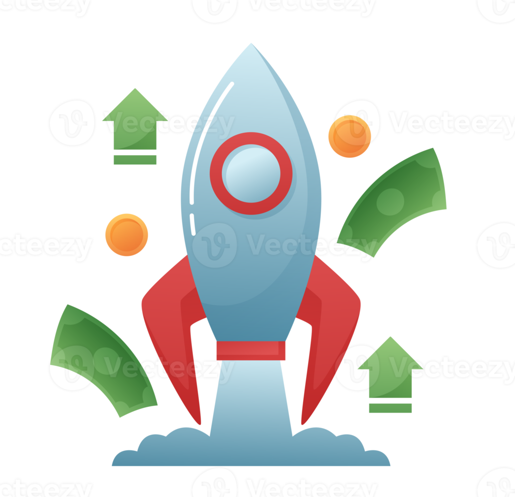 rocket launch. start-up symbol png