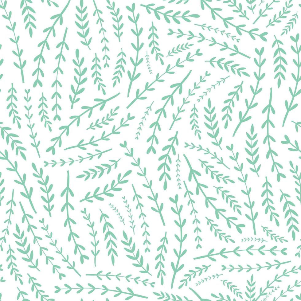 floral seamless pattern with small tiny branches on white background. Good for spring textile patterns, bedding, scrapbooking, stationary, wallpaper, wrapping paper and packaging. EPS 10 vector