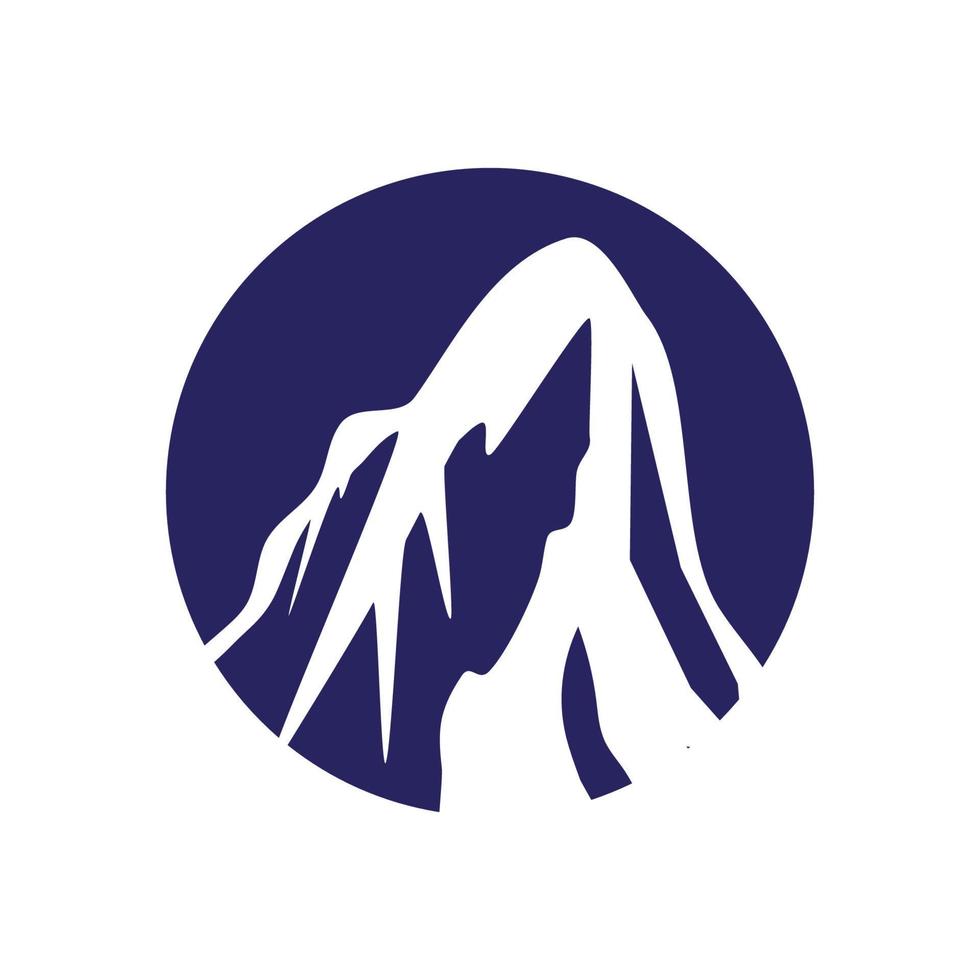 vector de logotipo de ilustración de montaña y diseño de símbolo