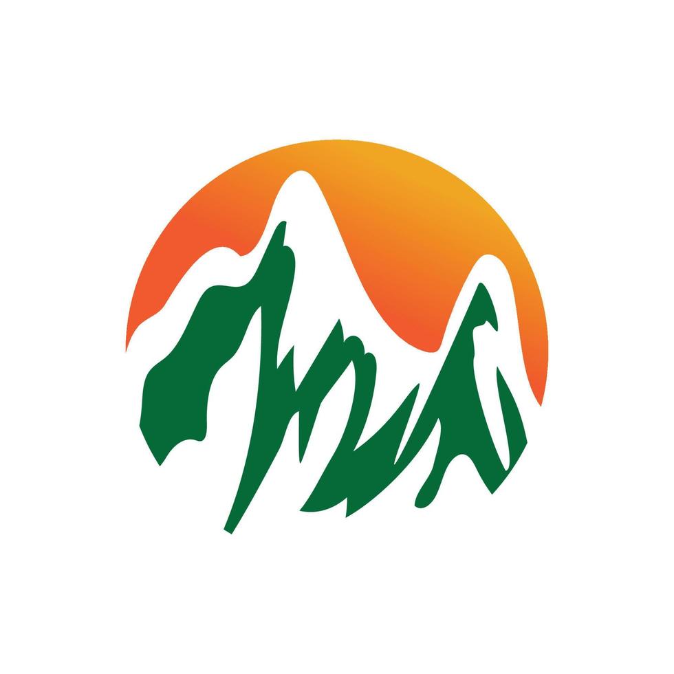 vector de logotipo de ilustración de montaña y diseño de símbolo