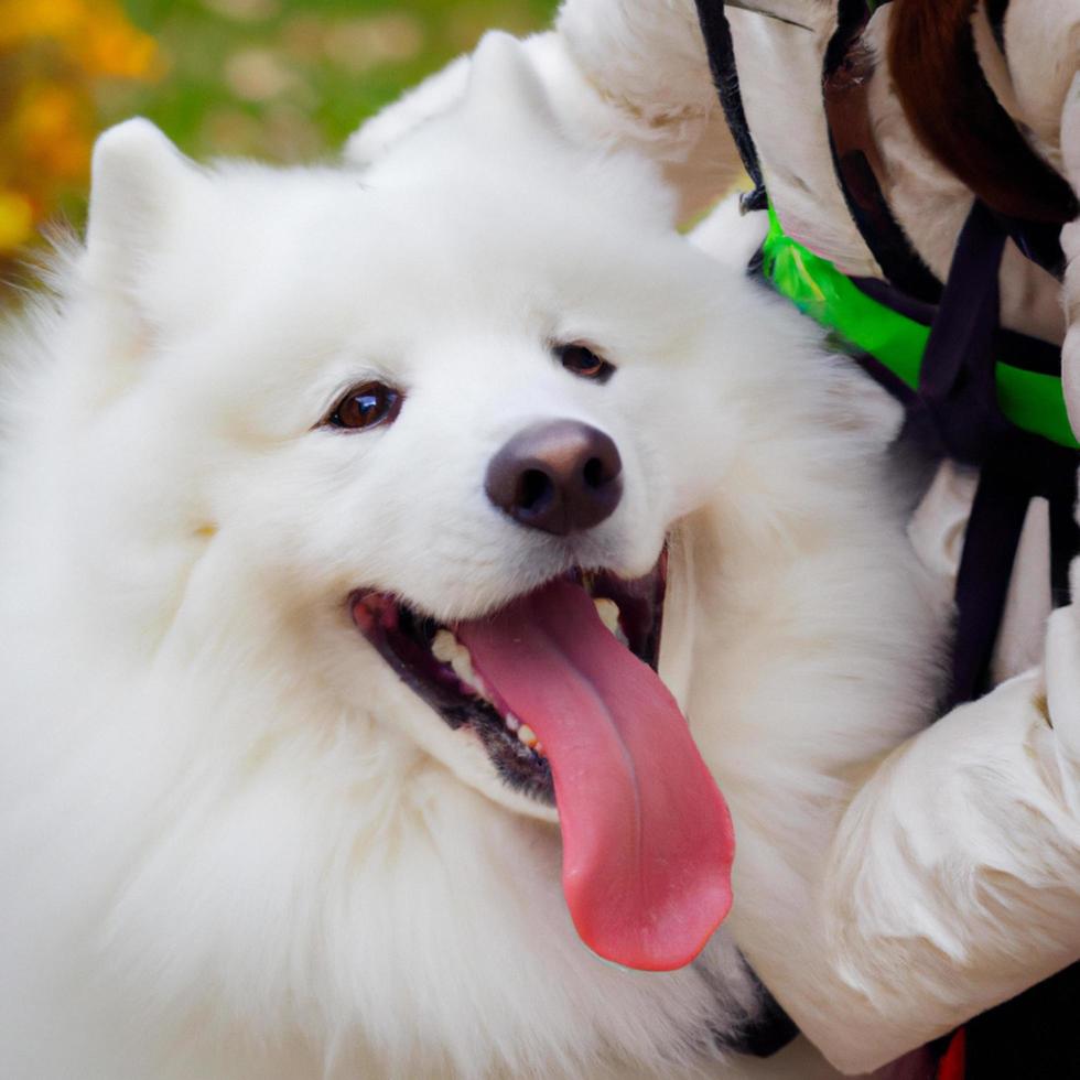 linda con perro foto