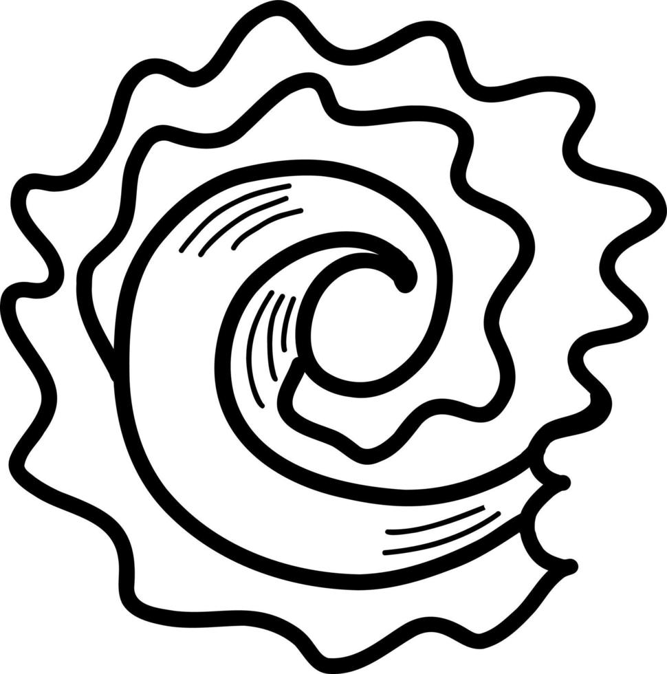 seashell. vector illustration in doodle style