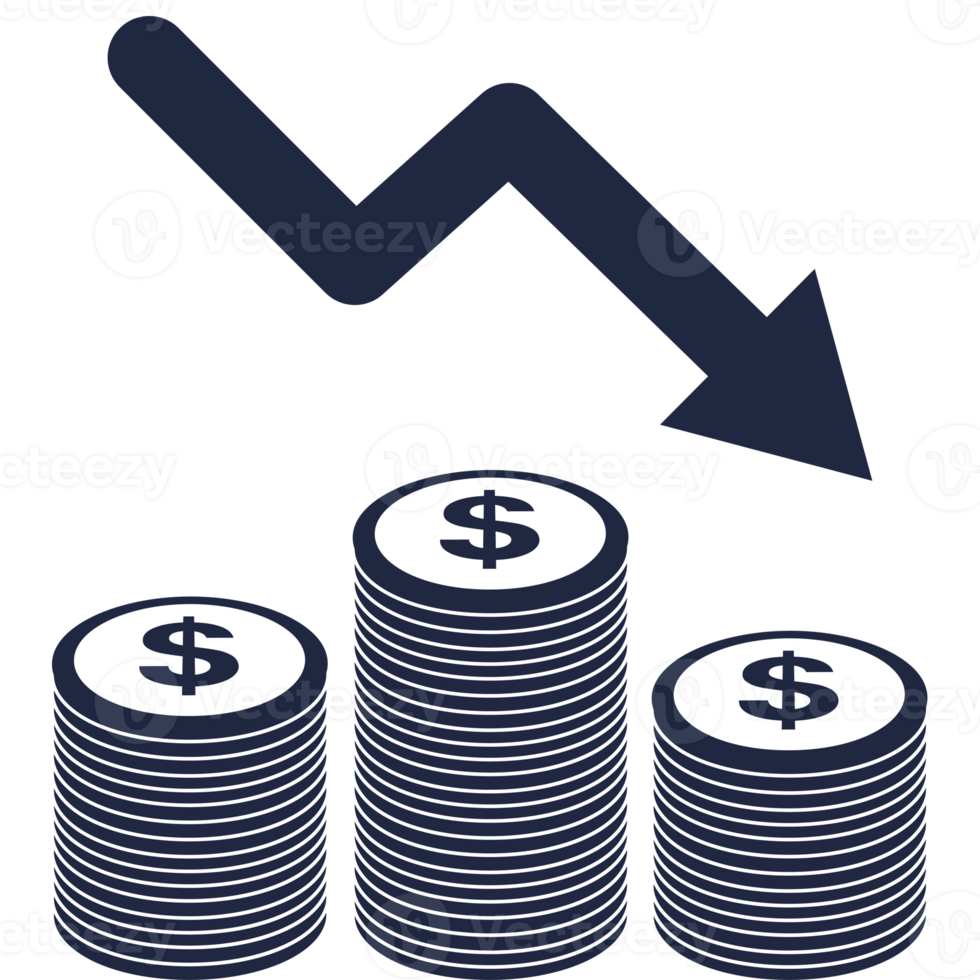 dollaro moneta finanza e investimento piatto icona elemento impostato png