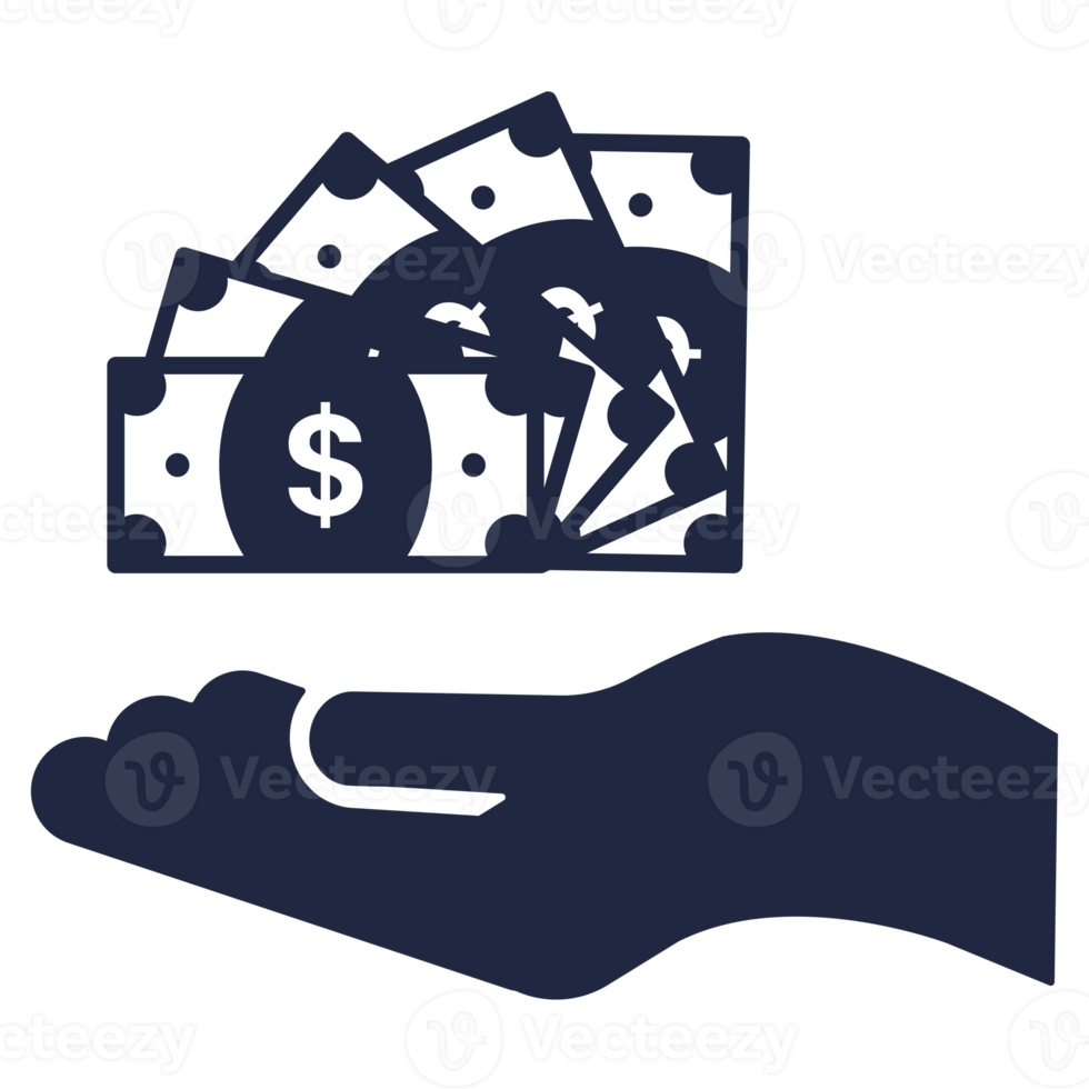 dollar money finance and investment flat icon element set png