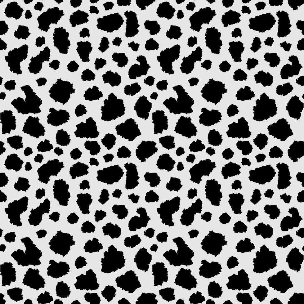 Vector seamless leopard pattern, black spots on a grey background classic design