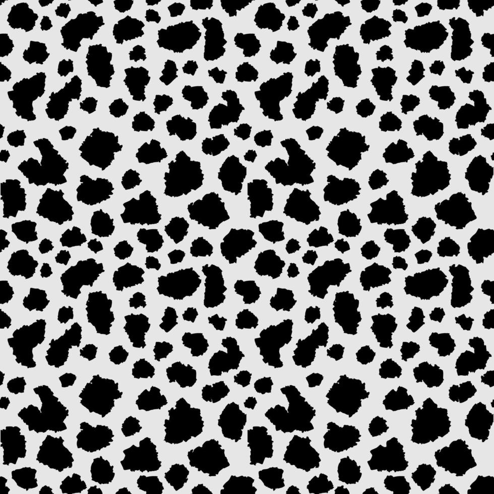 Vector seamless leopard pattern, black spots on a grey background classic design