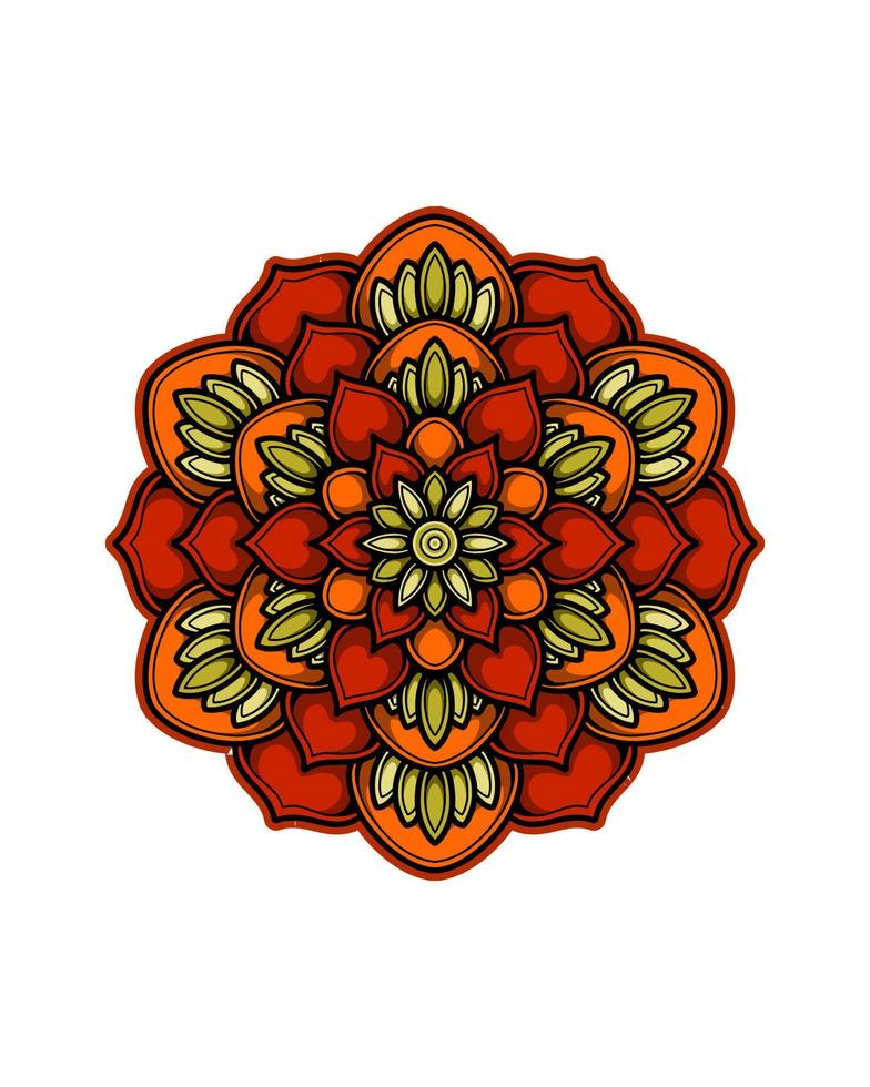 vector vistoso mandala diseño