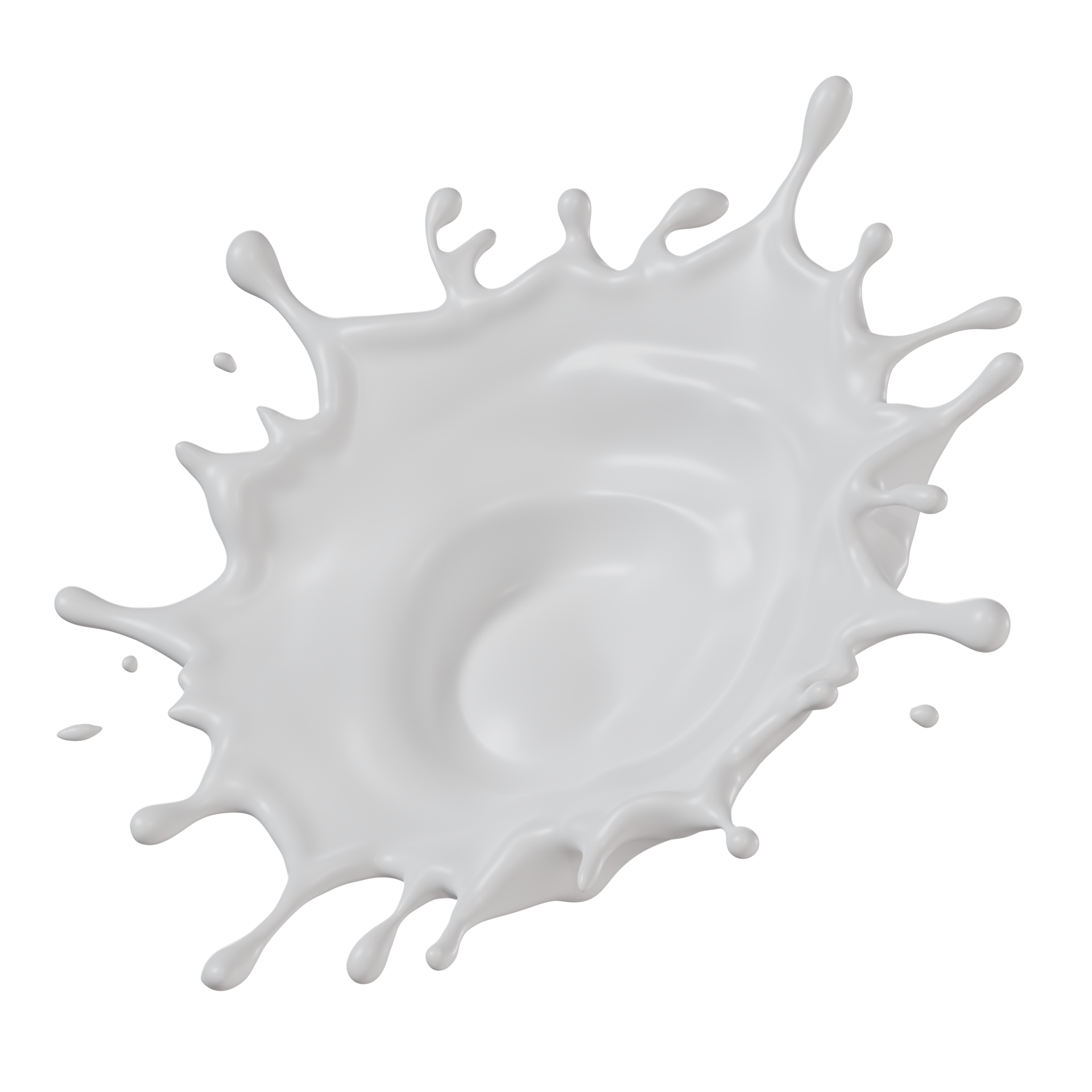 milk splashes isolated. 3D render illustration 19817515 PNG