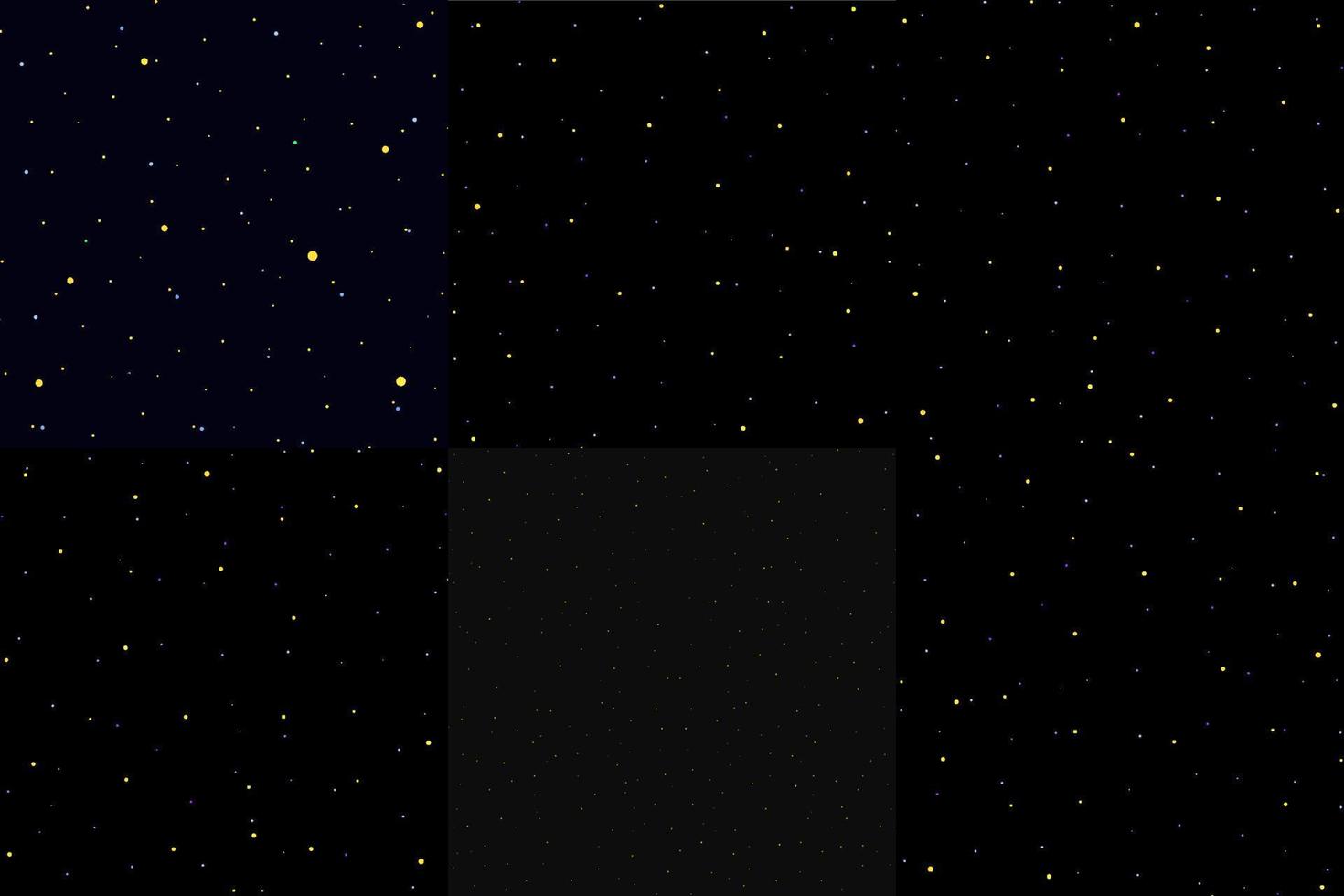 Starry night sky. A set of drawings of star constellations, white on a dark blue background. Vector illustration in a flat style.