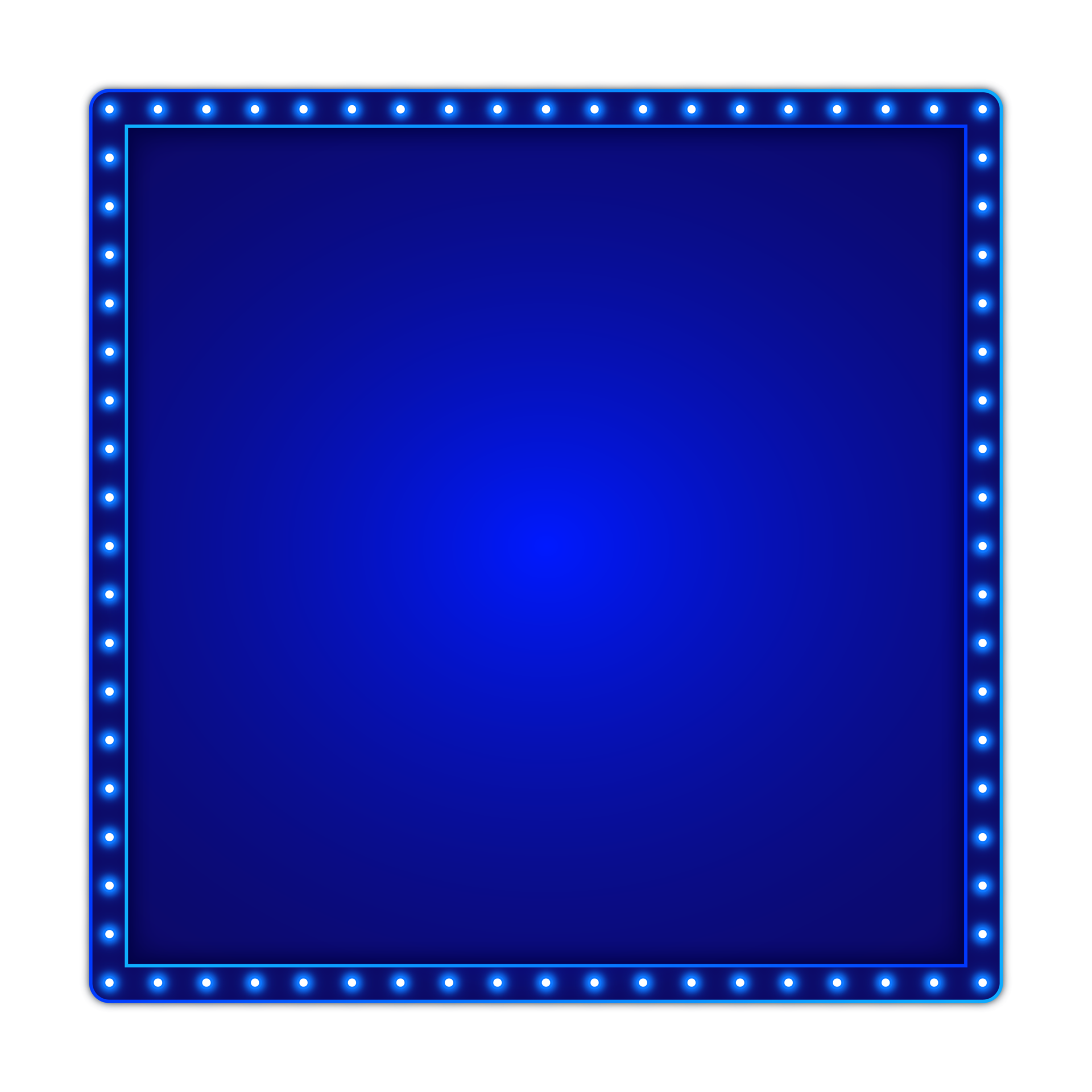 Blue billboard box shape with glowing neon light 19817584 PNG
