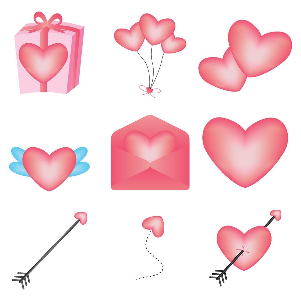 Love Elements The Perfect Valentines Day Decoration Collection vector