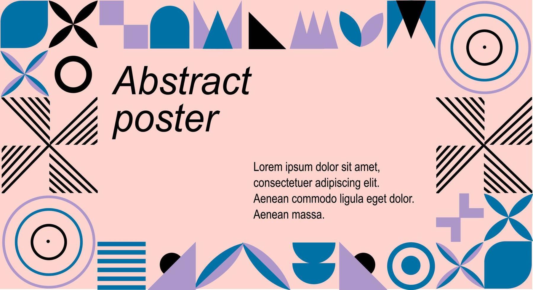 rectangular abstract neogemmetric banner vector