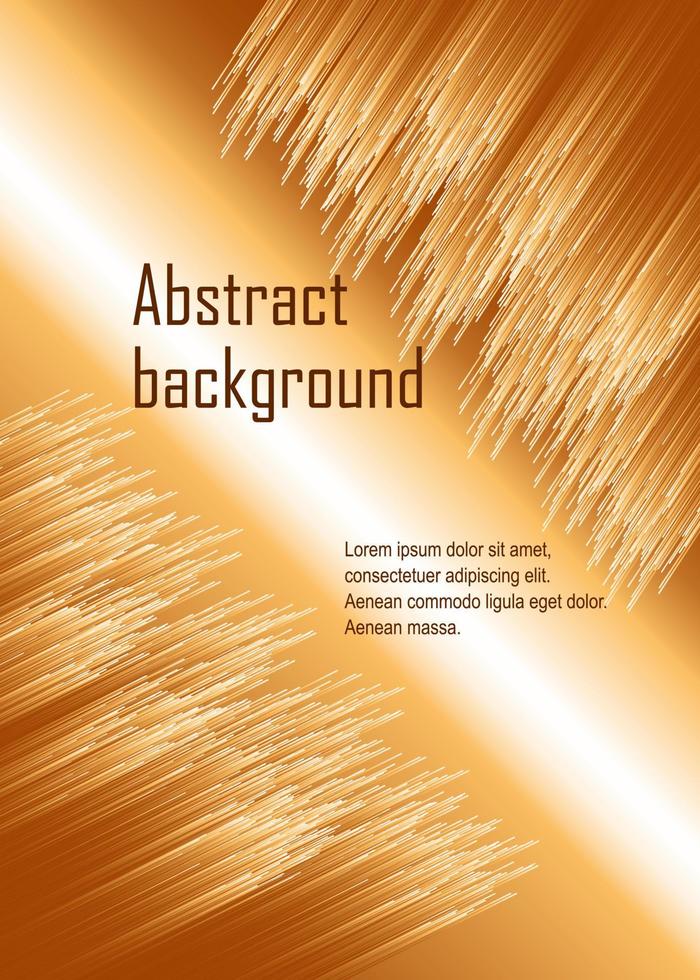 abstract rectangular background with line design on orange background vector