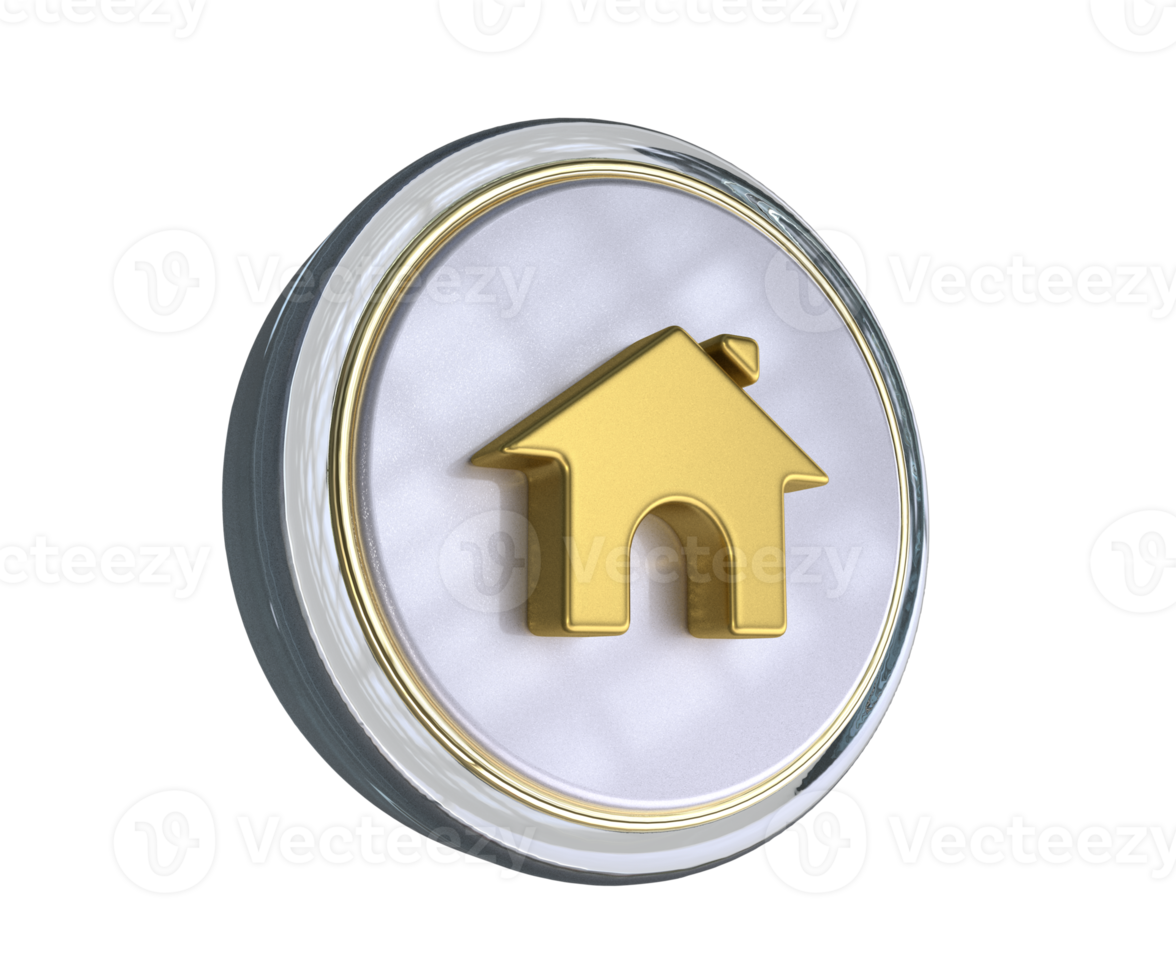 Realistic Home icon 3D illustration png