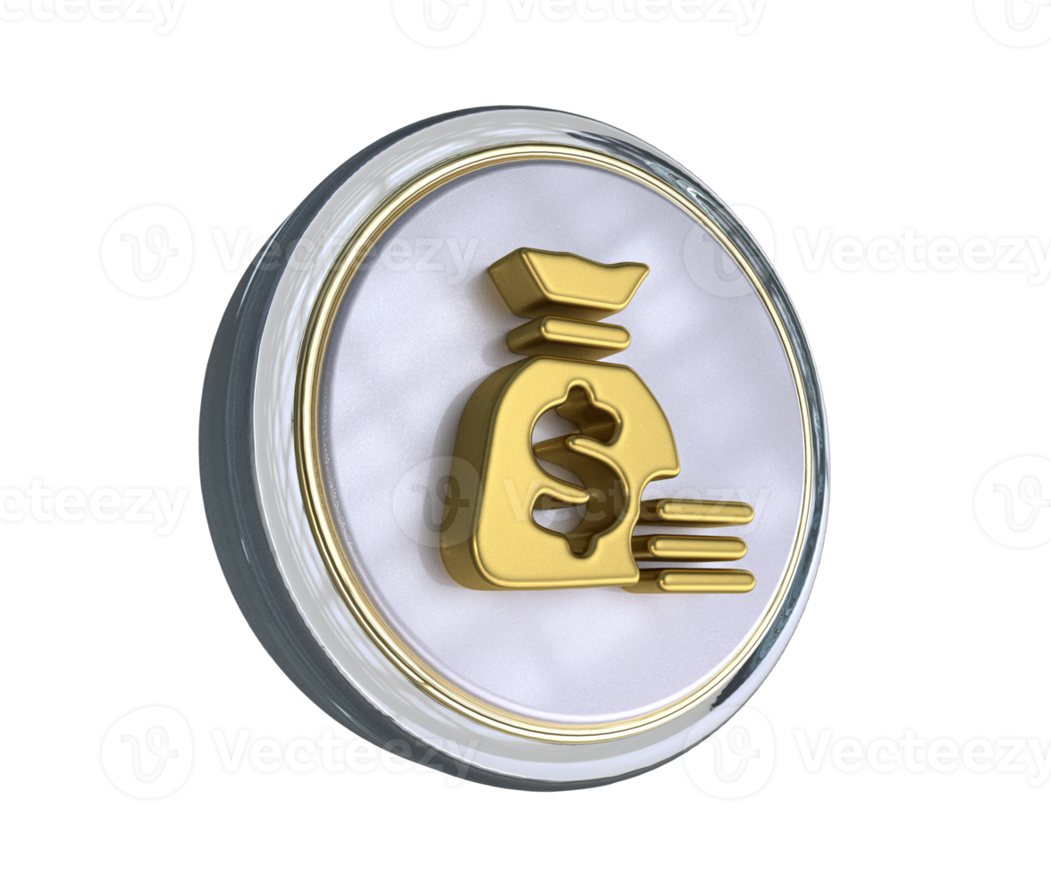 realista ahorro icono 3d ilustración png
