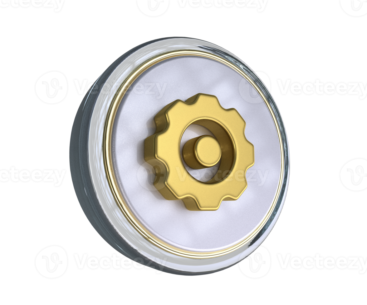 icono de configuración realista ilustración 3d png