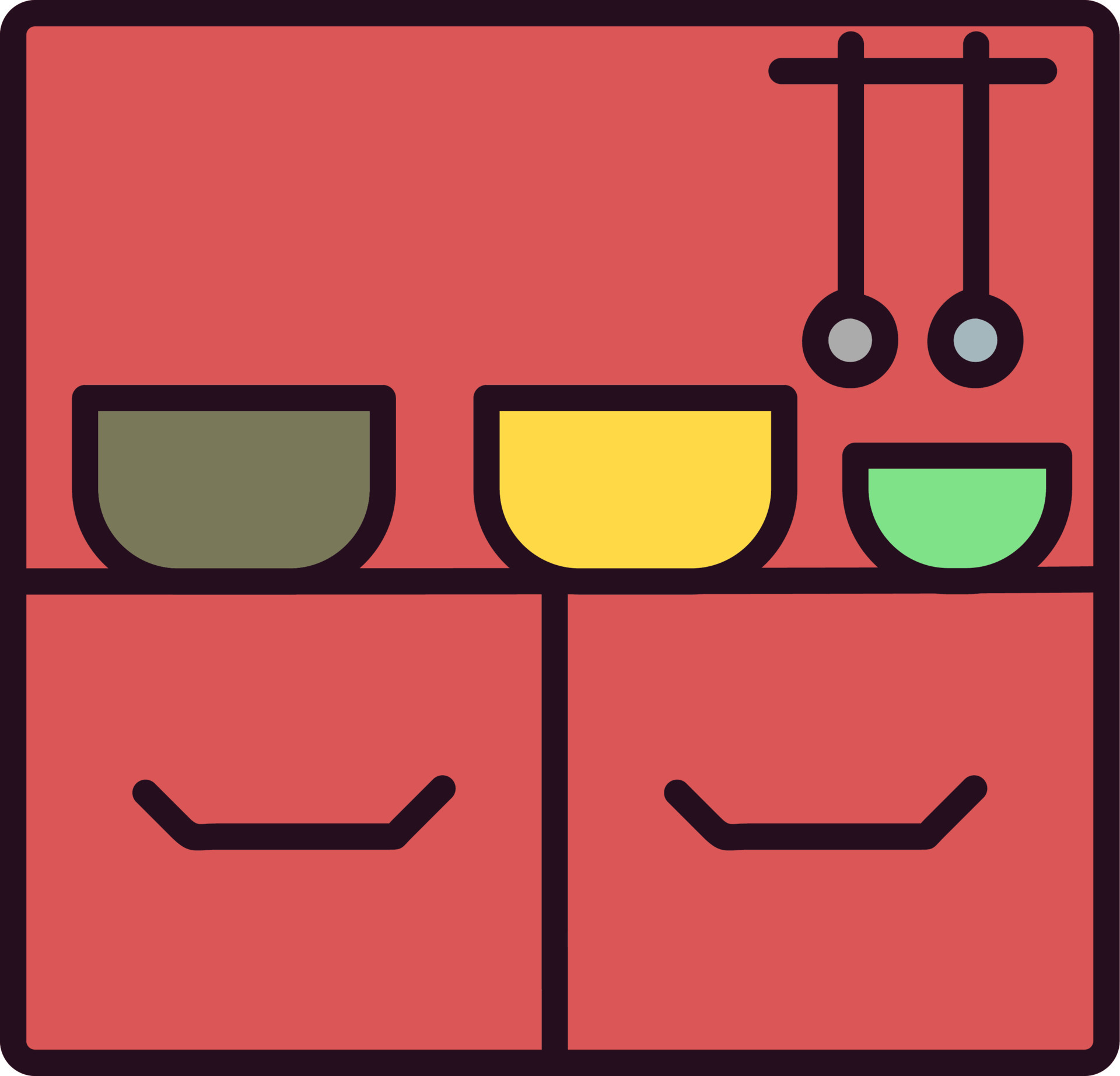 Kitchen Shelf Vector Icon 19818038 Vector Art at Vecteezy
