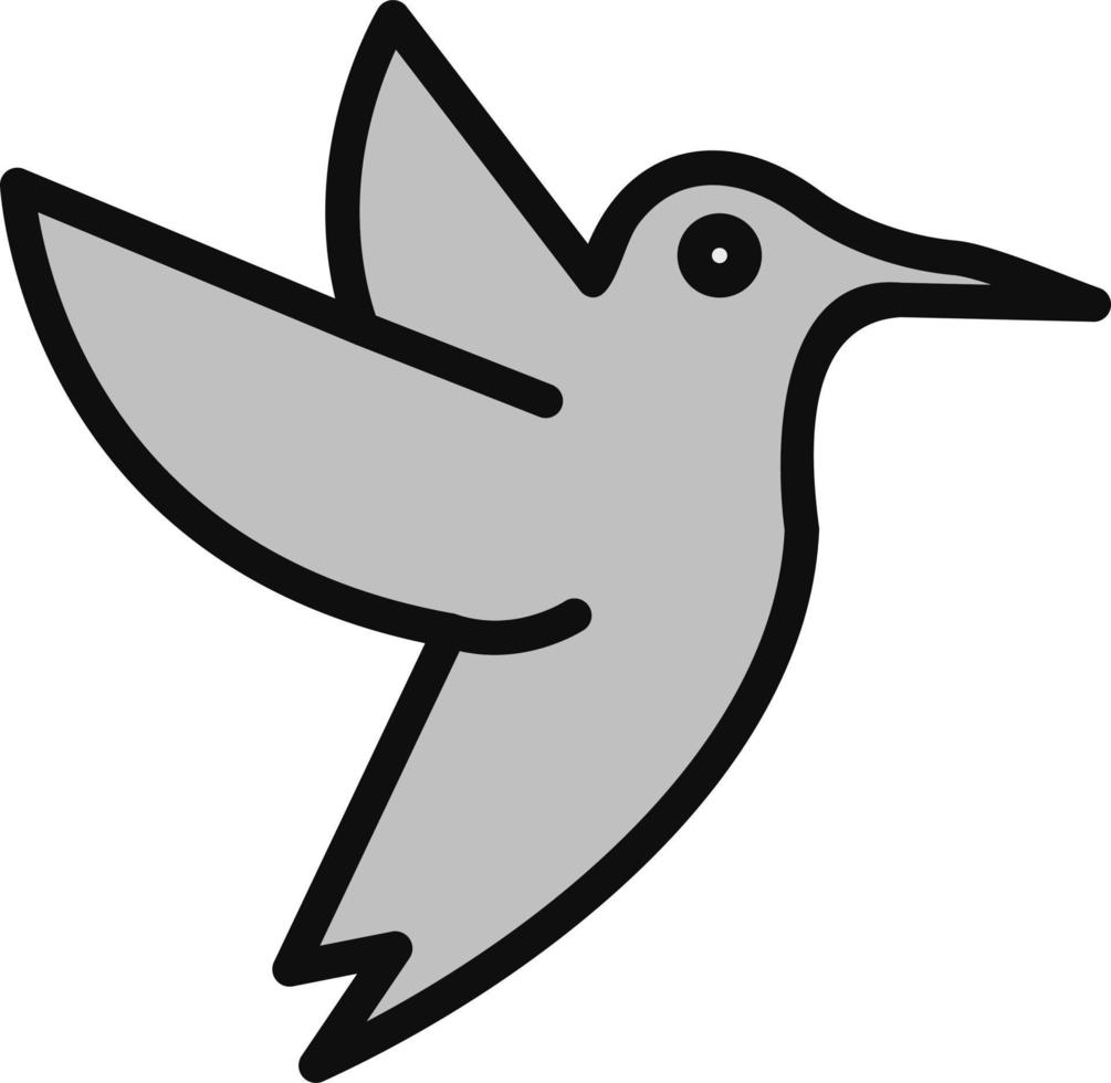 icono de vector de colibrí