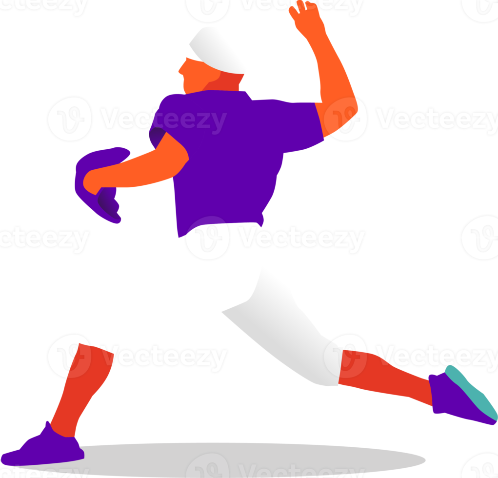 Baseball player hitting the ball png