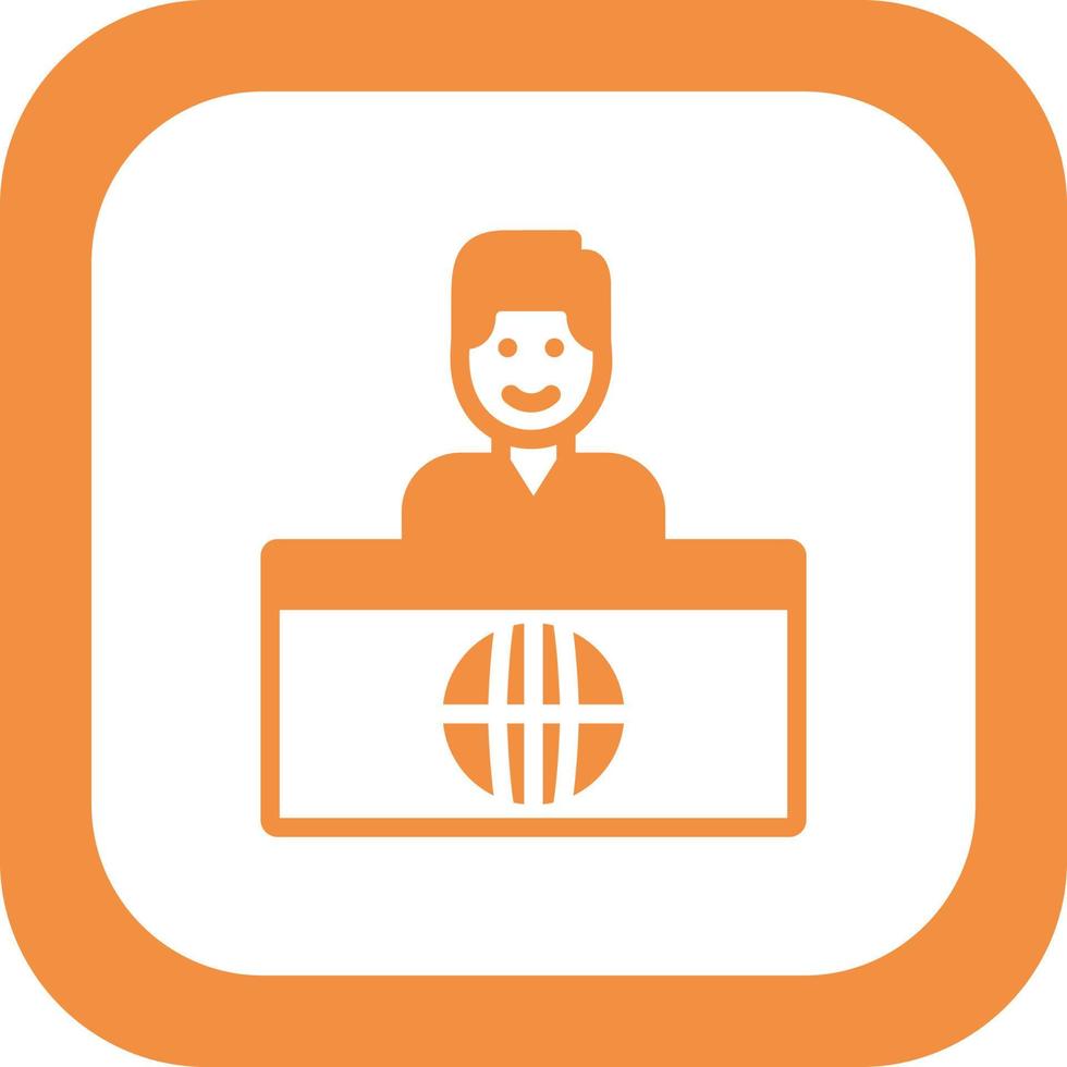 News Anchor Vector Icon