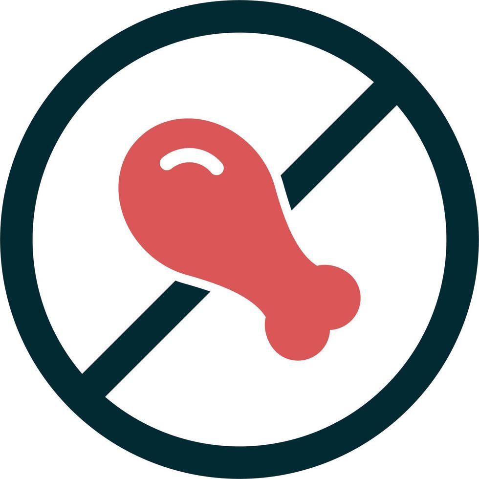 No Chicken Vector Icon