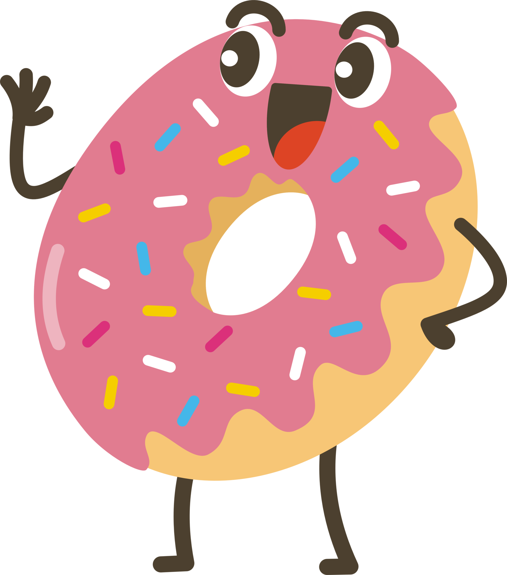 Smiling Donut Cartoon Character. 19818417 PNG