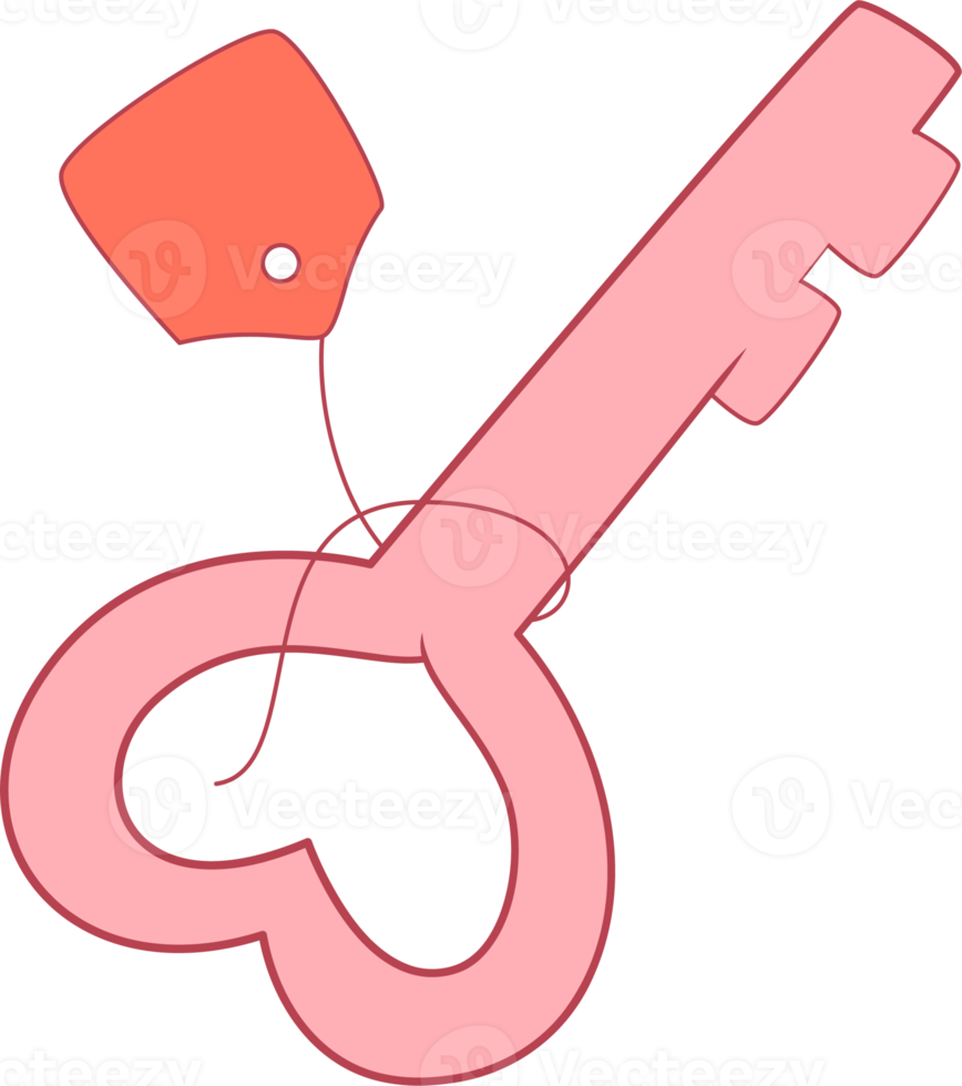 Valentinstag Tag Illustration Herz gestalten Taste. romantisch Konzept png