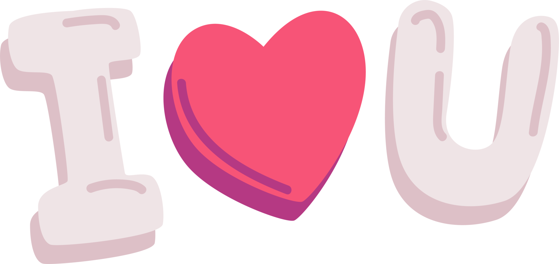 Romantic heart shape illustration for Valentine's Day concept png