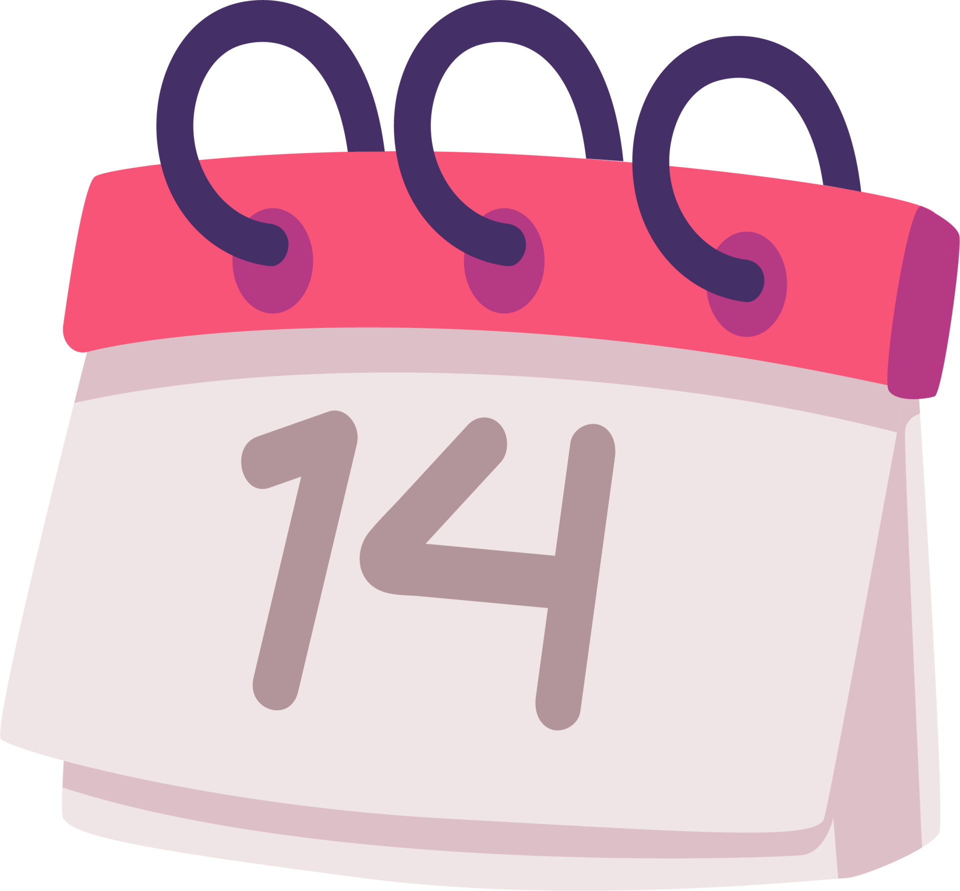 February 14 calendar icon. Valentine's day calendar. Happy anniversary 