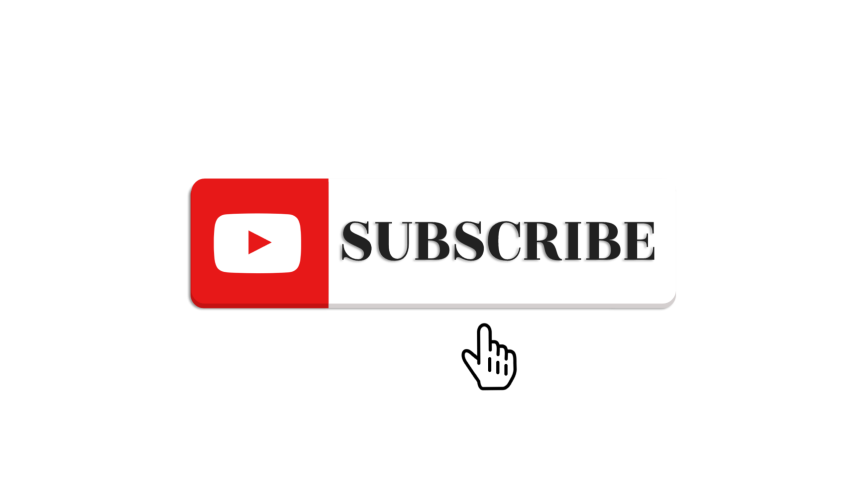 Subscribe button with hand cursor free png