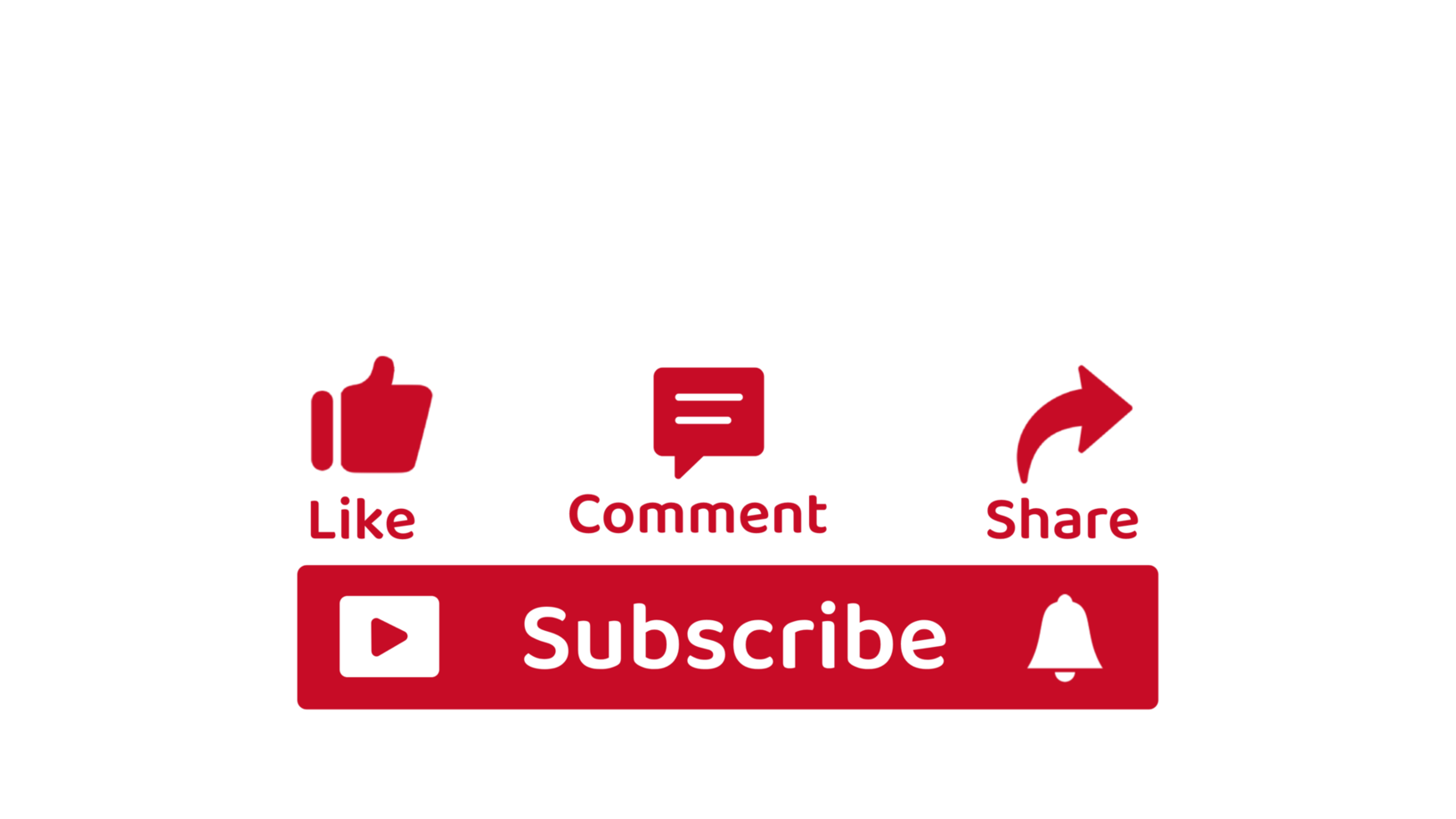 Subscribe button with like comment and share icon free png