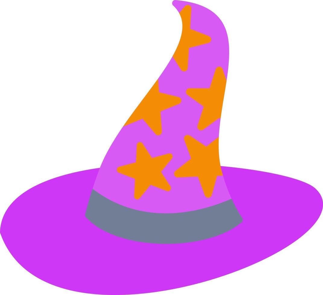 icono de vector de sombrero de bruja