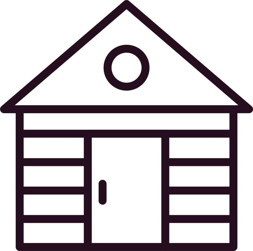 Wood Cabin Vector Icon