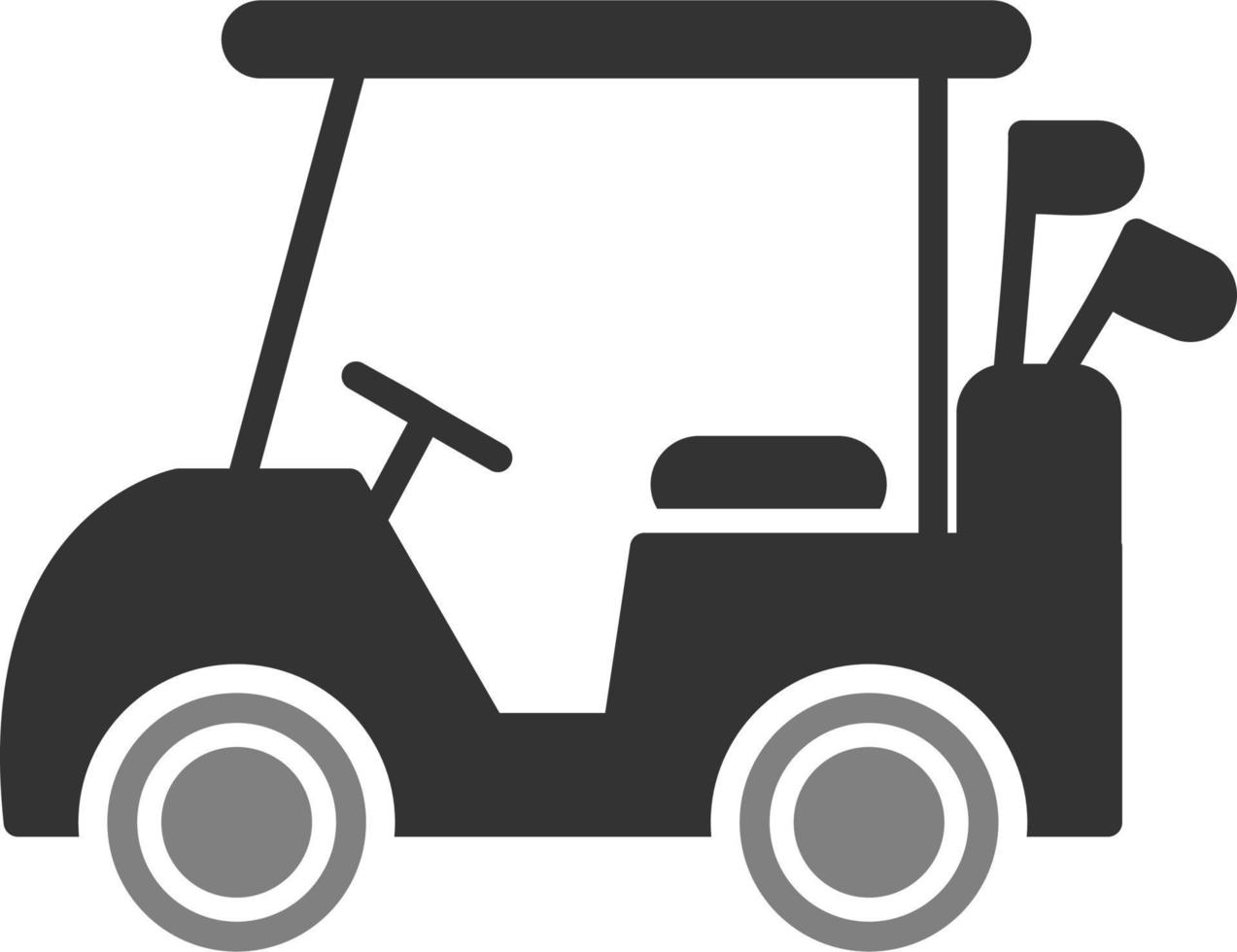 icono de vector de carro de golf