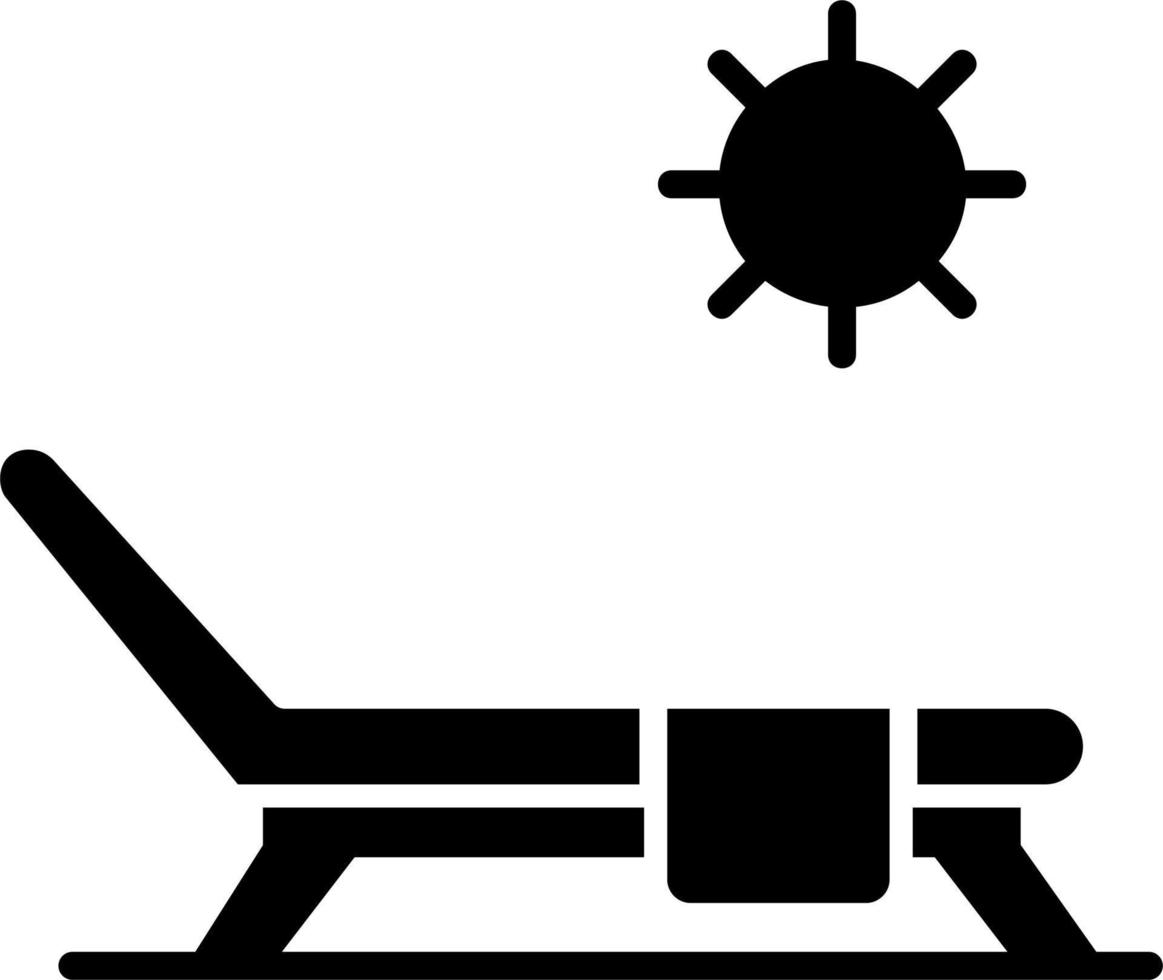 icono de vector de cama de sol