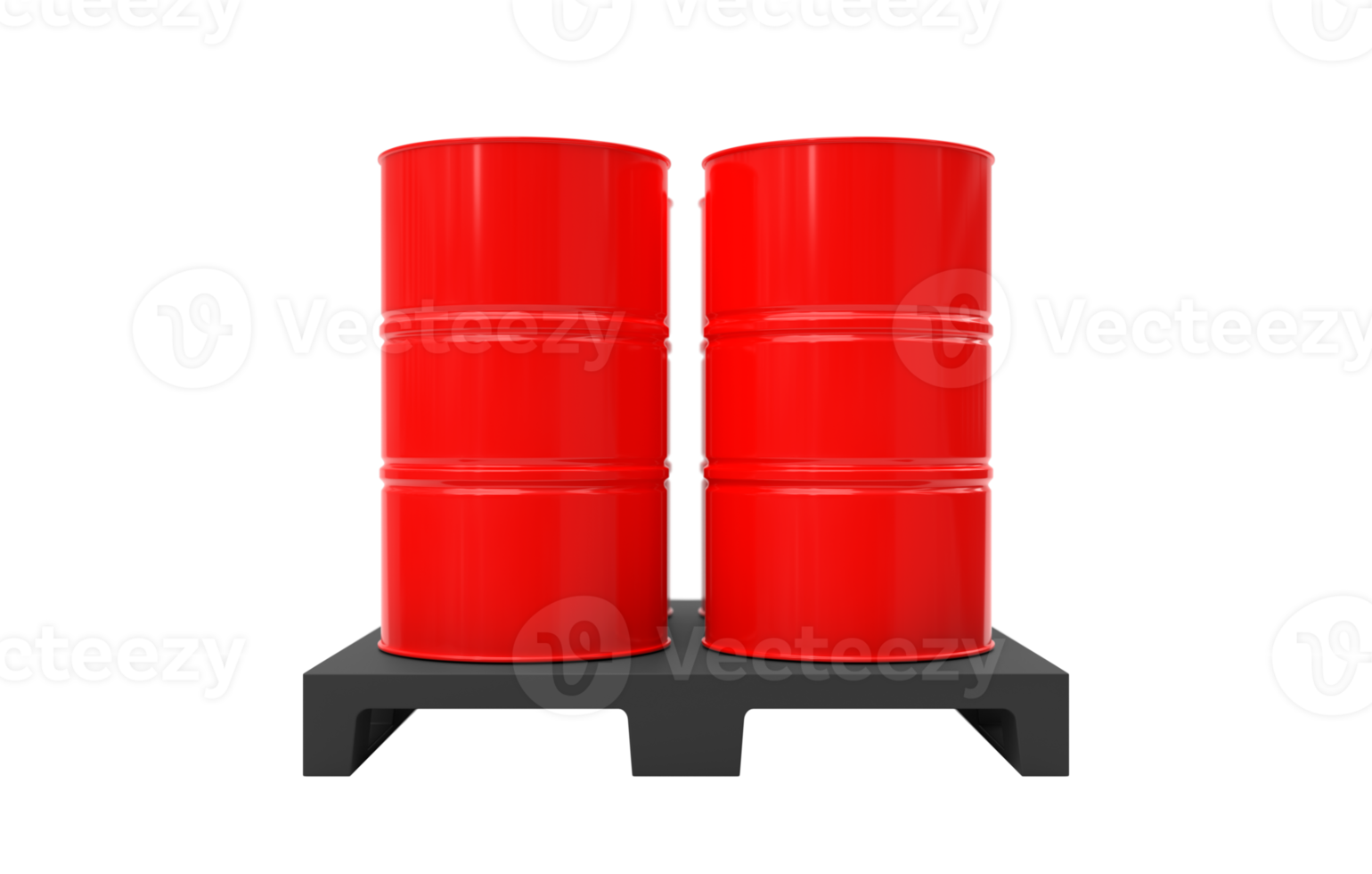 Oil Barrels Mockup on transparent background, PNG file