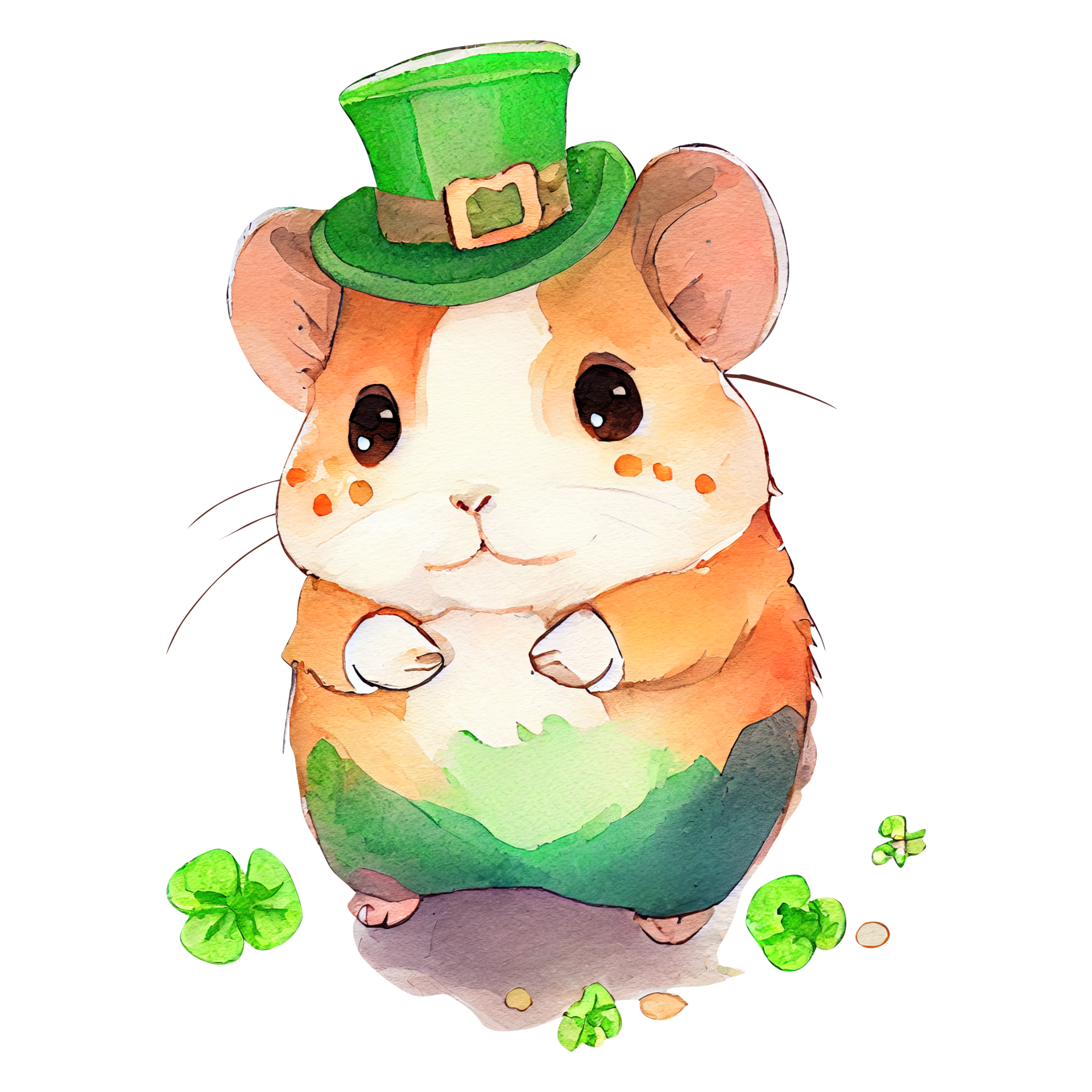 Free watercolor Cute Animals St Patrick's Day 2023 design PNG 19819517 PNG  with Transparent Background