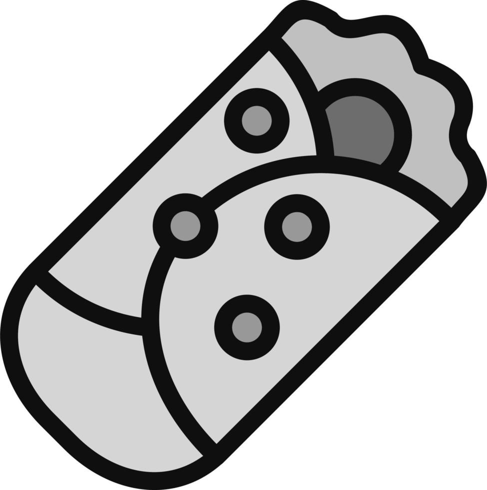burrito vector icono