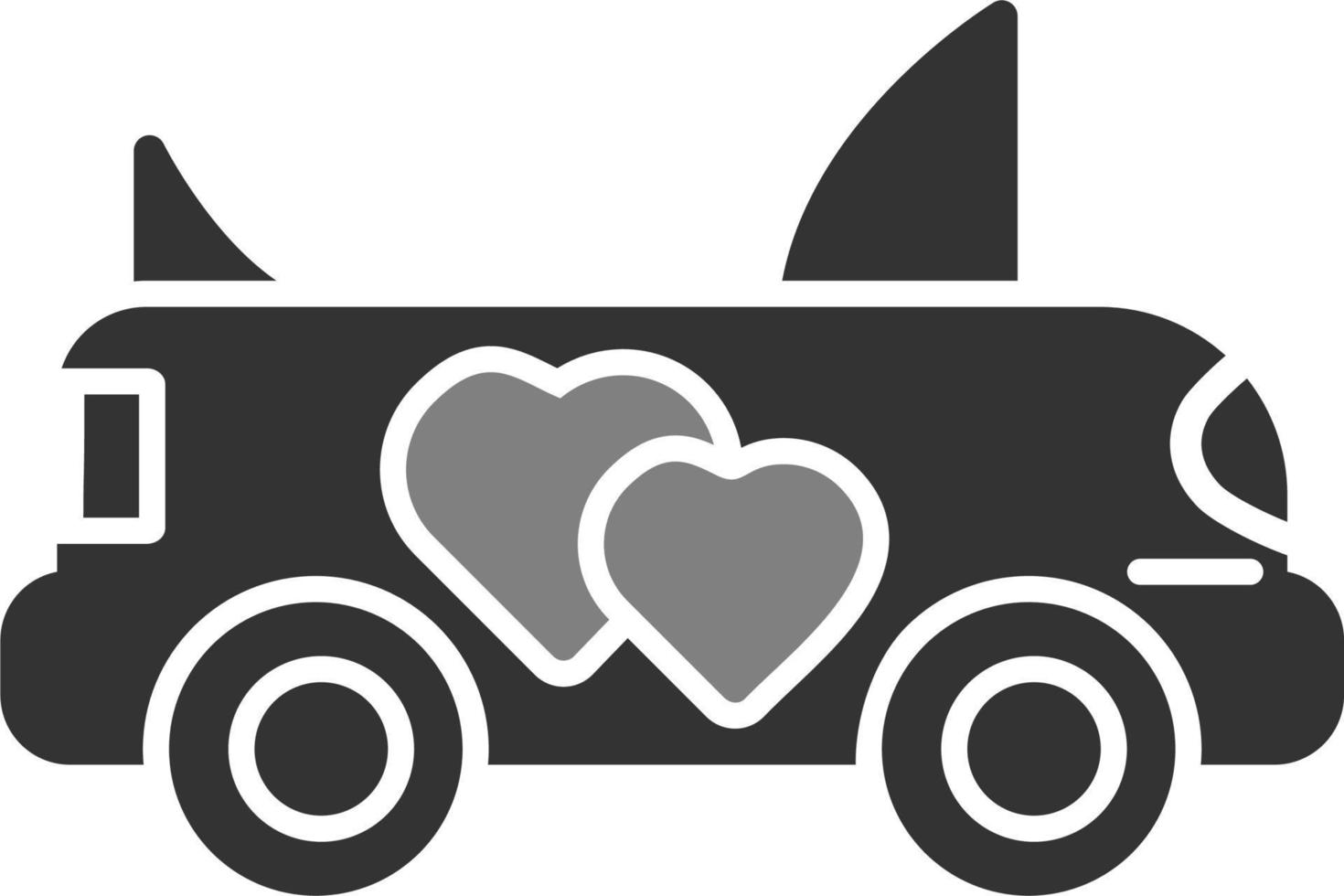 icono de vector de coche de boda