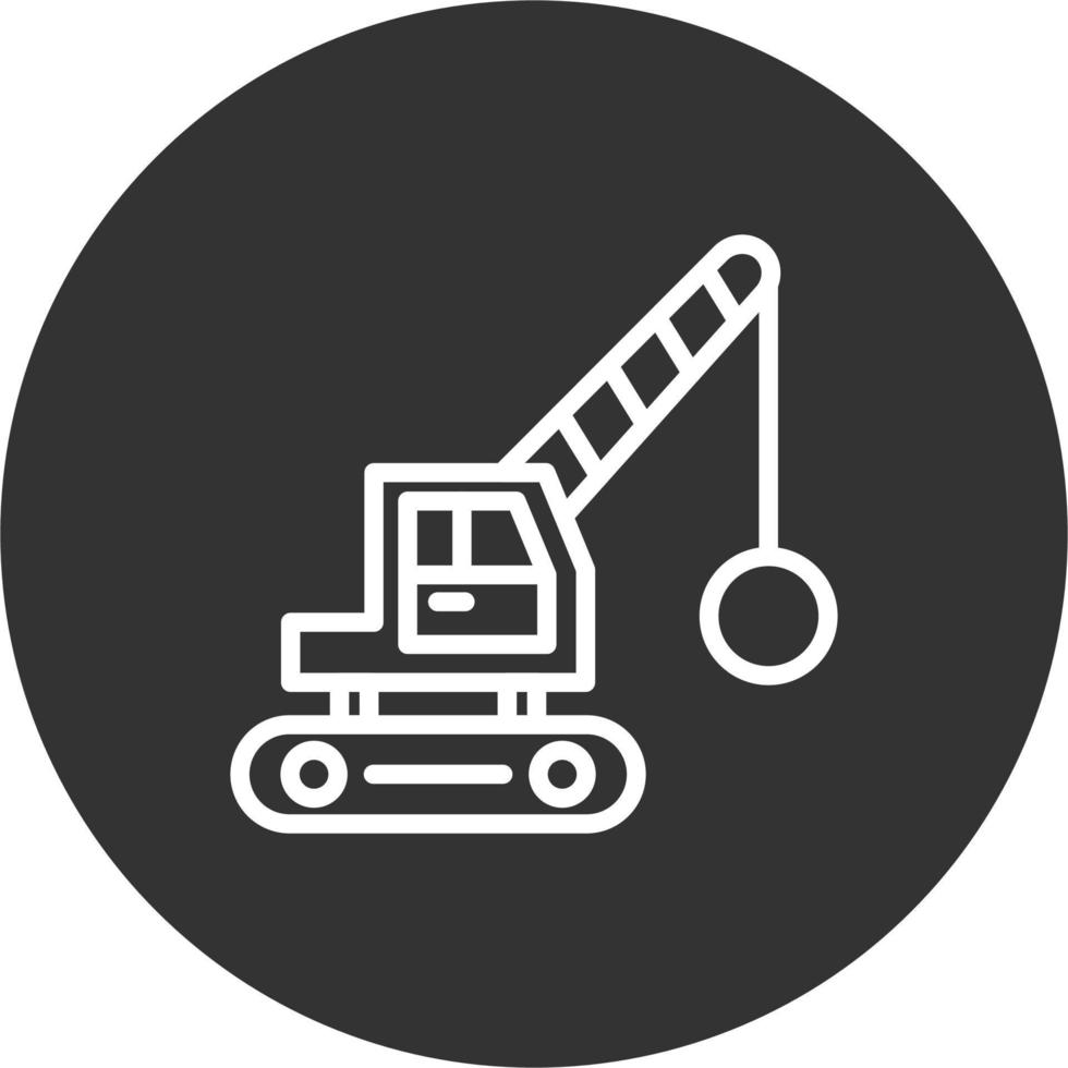 Demolition Crane Vector Icon