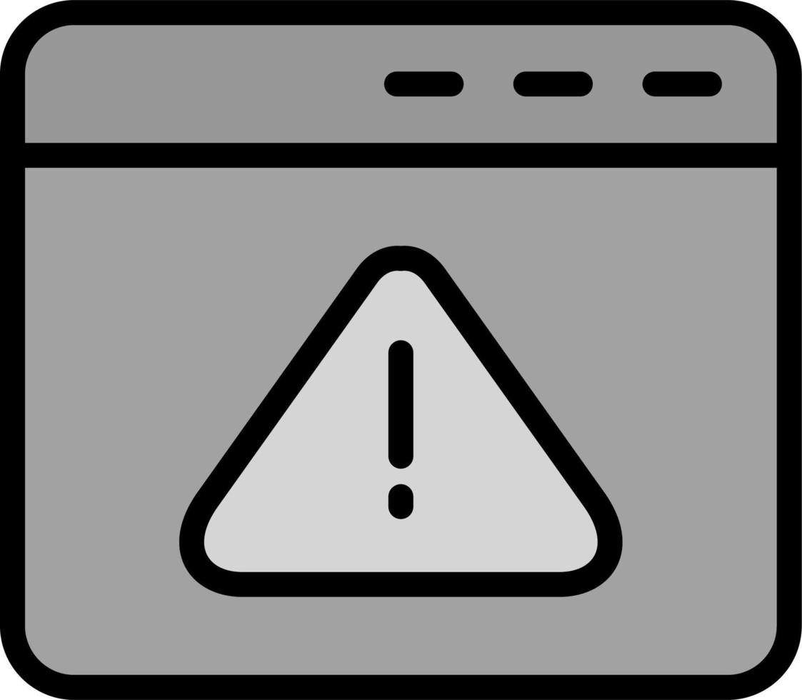 Warning Browser Vector Icon