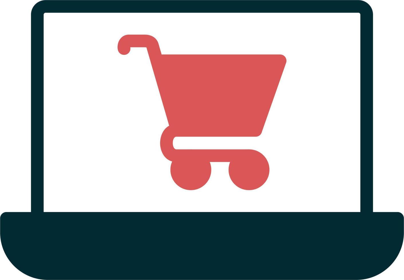 icono de vector de compras en línea