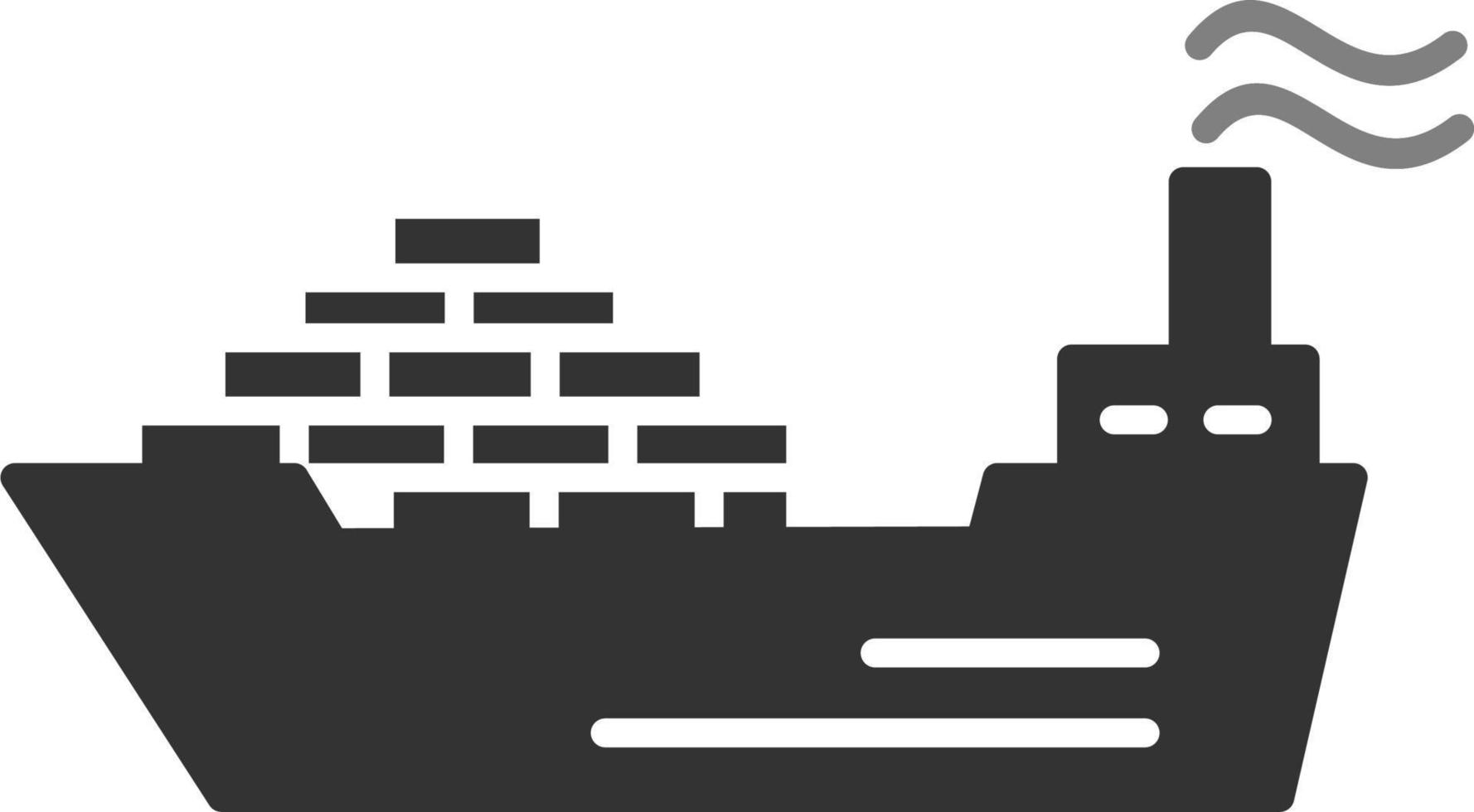 Cargo Ship Vector Icon