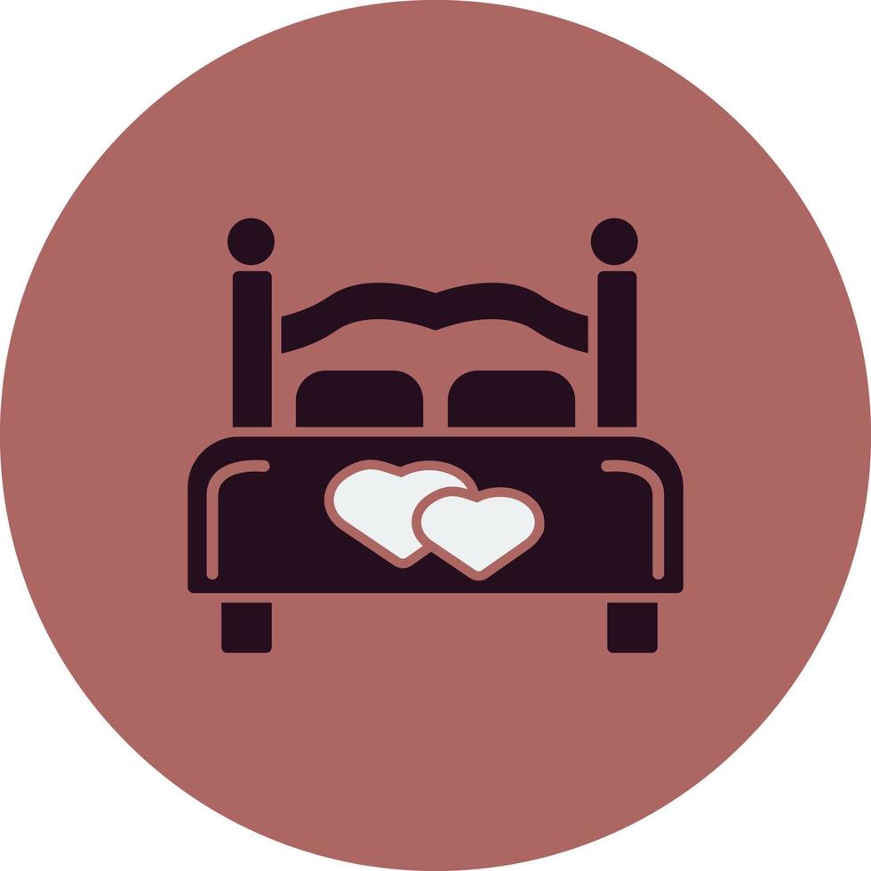 Double bed Vector Icon