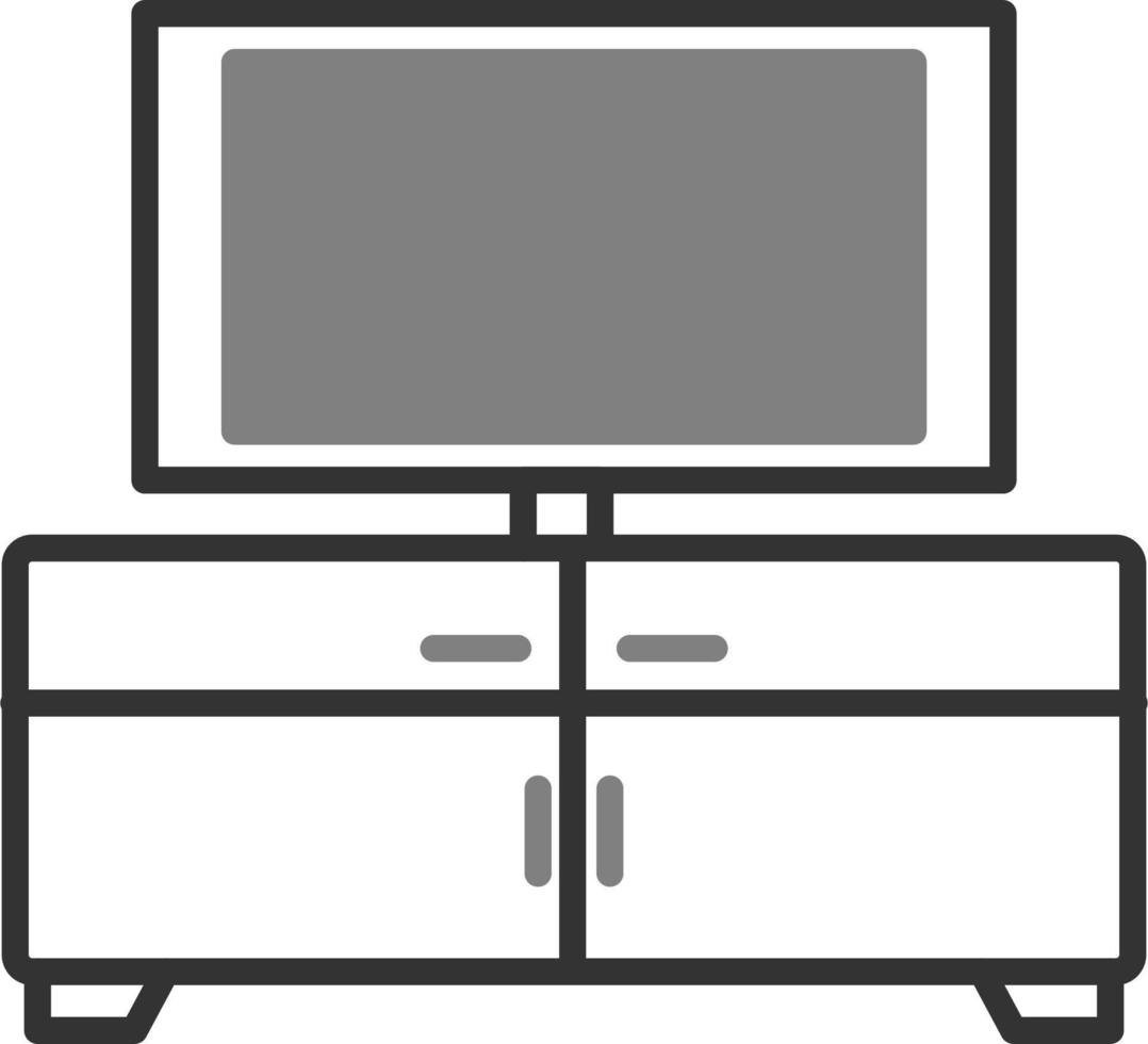 icono de vector de mesa de tv