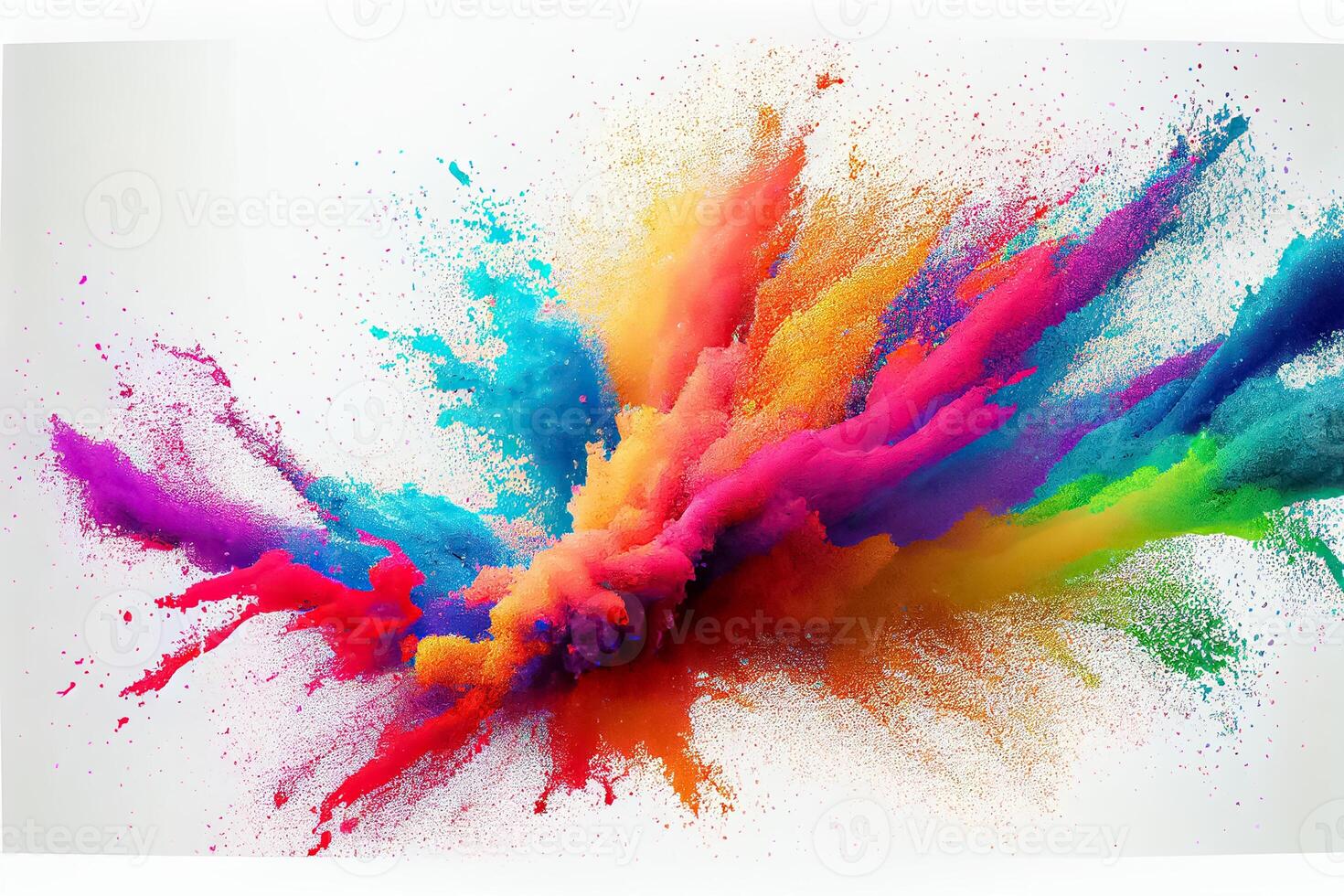 colorful rainbow holi paint color powder explosion isolated white wide  panorama background 3D and illustrations 19821539 Stock Photo at Vecteezy